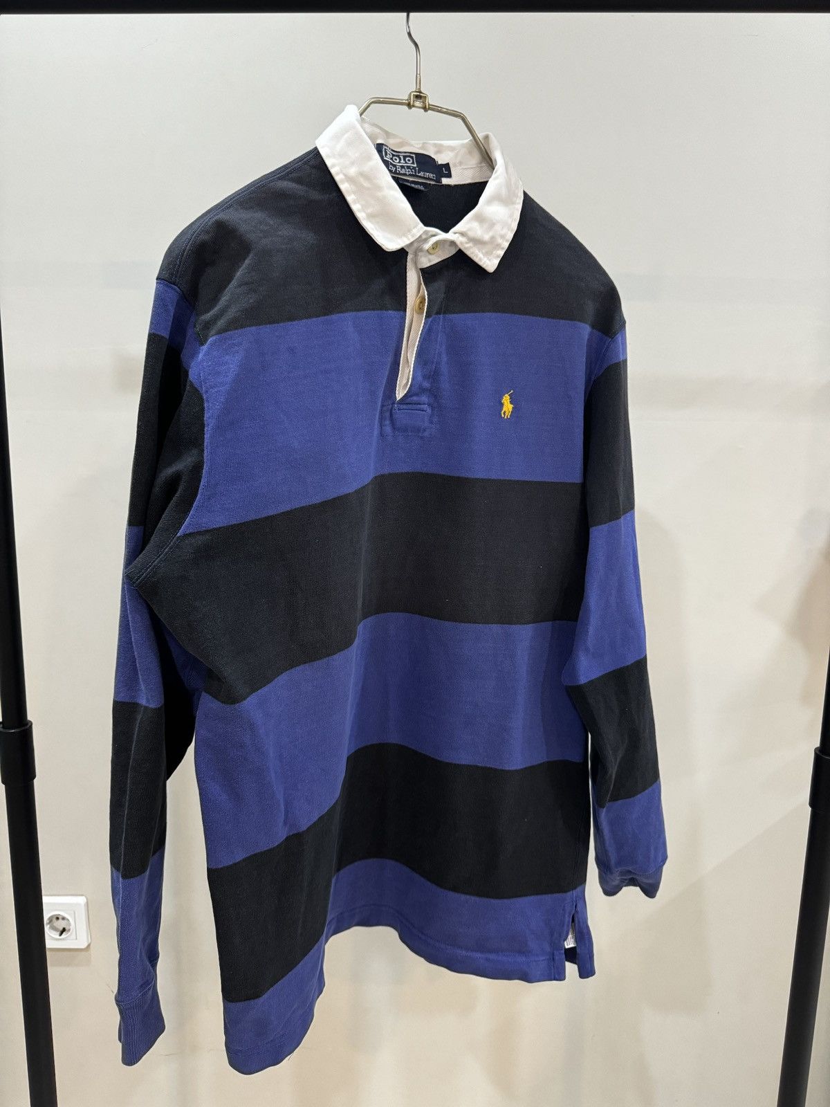 Polo Ralph Lauren Vintage Iconic Stripes Rugby Size US L / EU 52-54 / 3 - 2 Thumbnail
