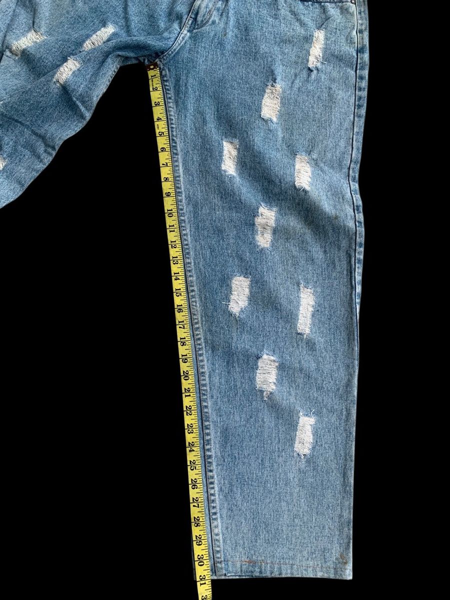 Guess × Japanese Brand × Vintage American Guess Light Blue Baggy Distressed Jeans Size US 34 / EU 50 - 25 Thumbnail
