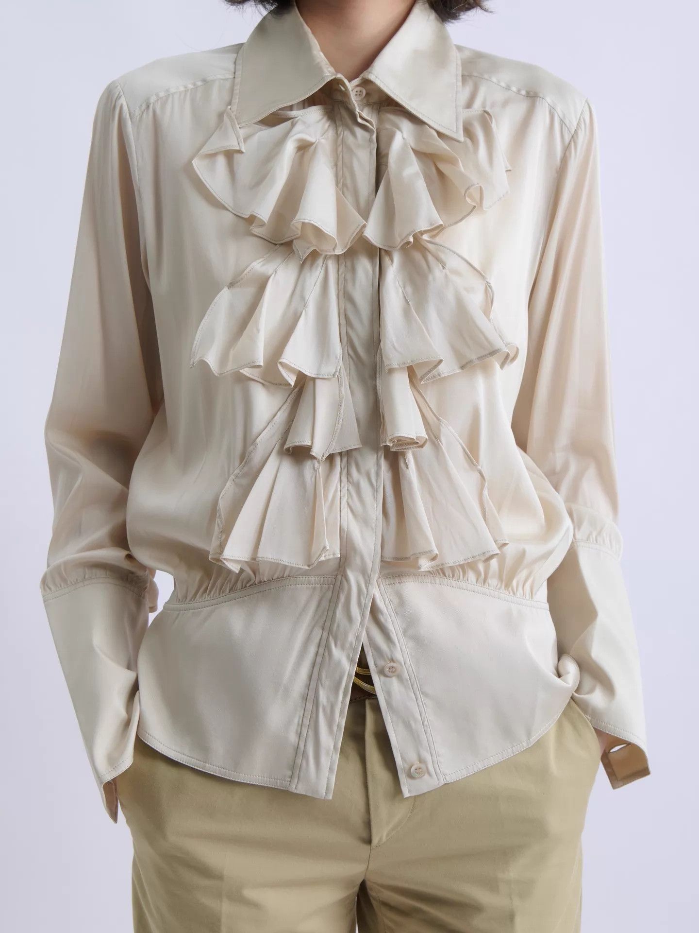 Gucci GUCCI 05ss by Alessandra Facchinetti Silk Ruffle Blouse Size S / US 4 / IT 40 - 1 Thumbnail