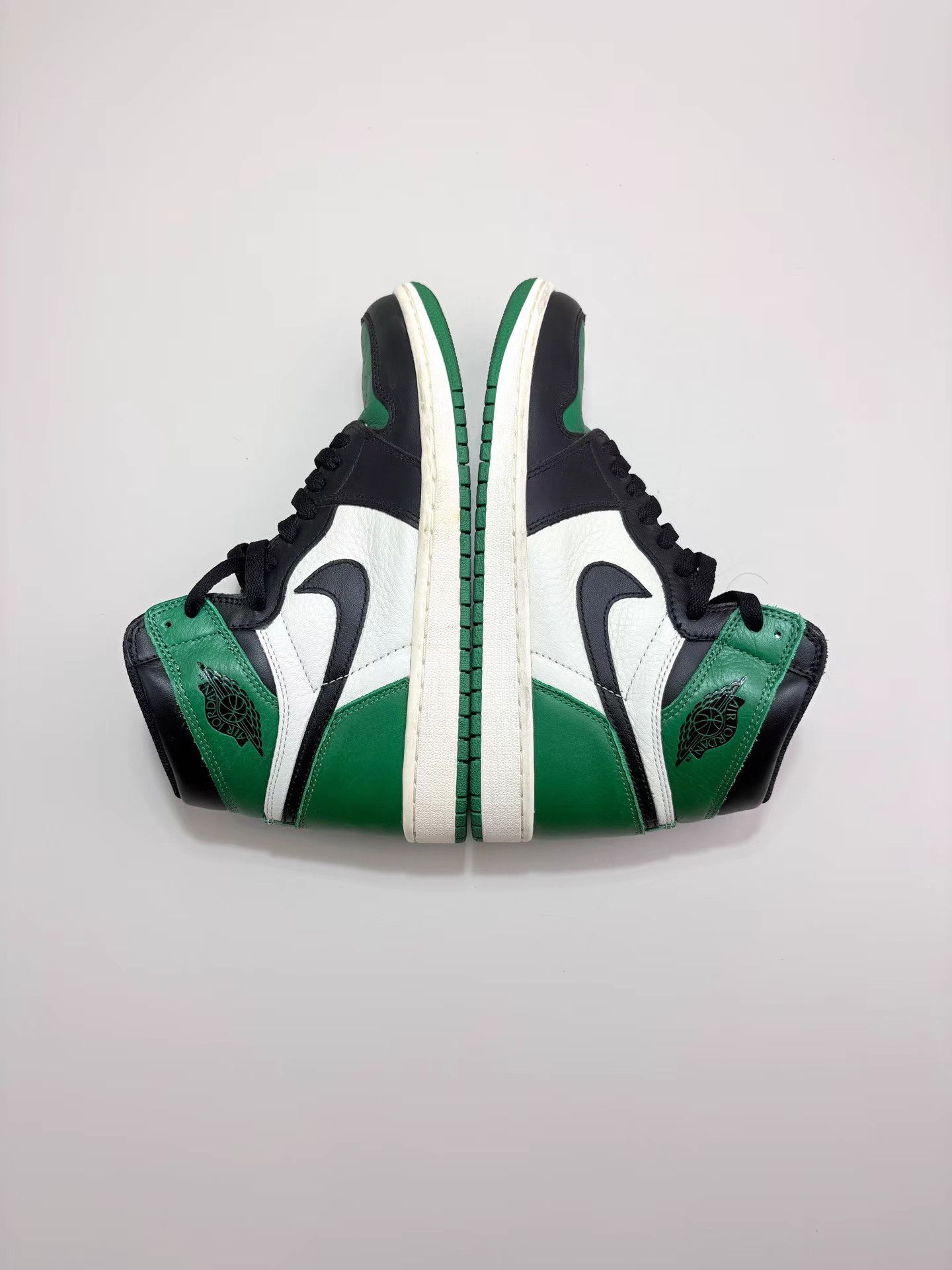 Nike NIKE JORDAN1 Black Green Toe Sneakers K1 Size US 8 / EU 41 - 4 Thumbnail