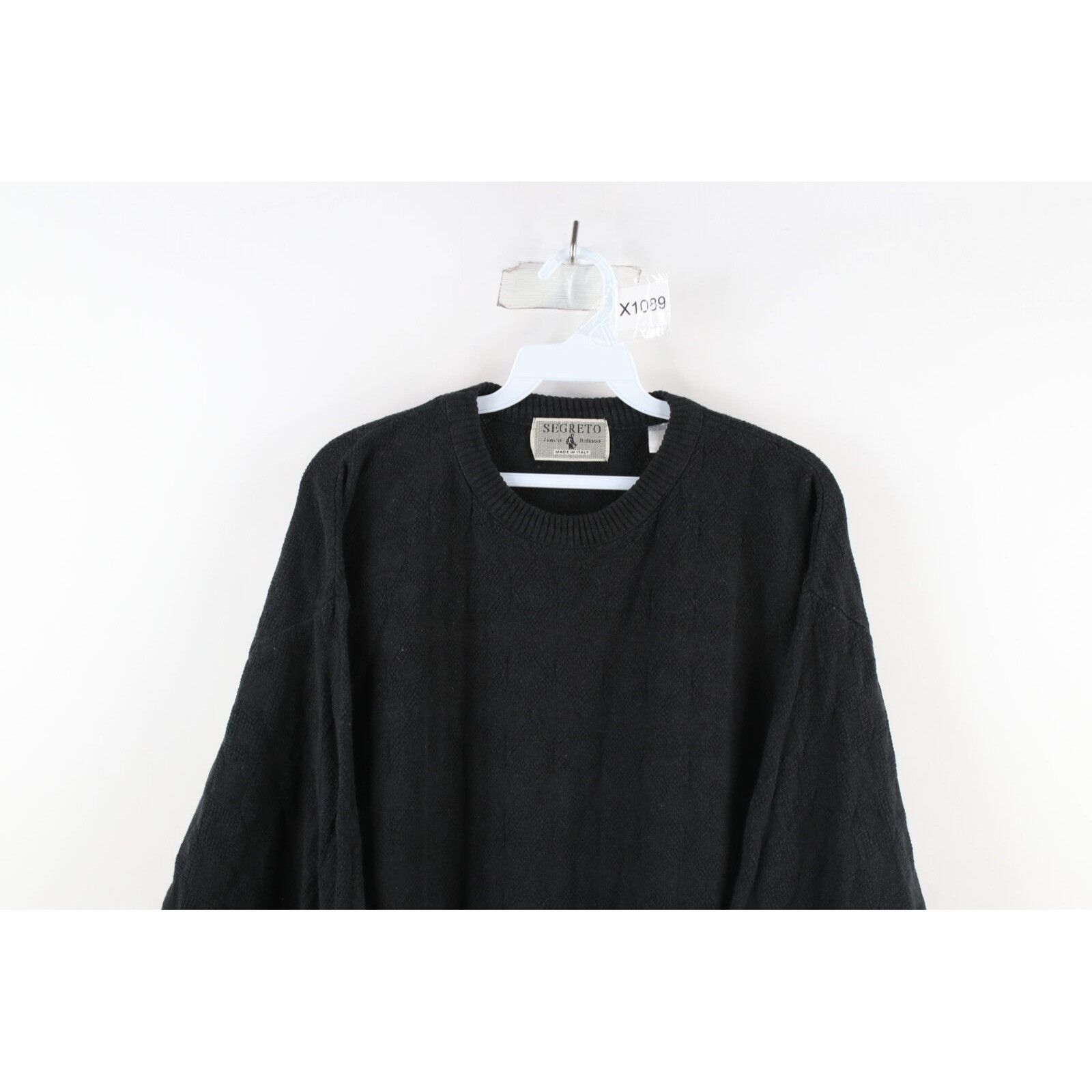 Vintage Vintage 90s Streetwear Distressed Diamond Knit Sweater Size US L / EU 52-54 / 3 - 2 Thumbnail