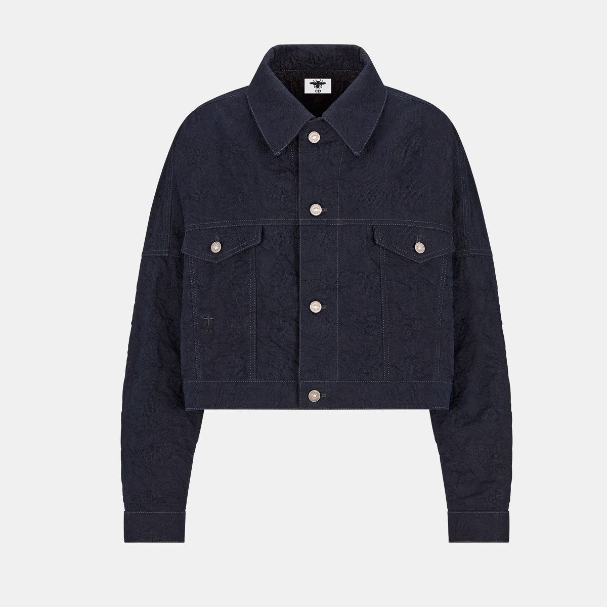 Dior o1bcso1str0225 Cropped Jacket in Deep Blue Size M / US 6-8 / IT 42-44 - 1 Thumbnail