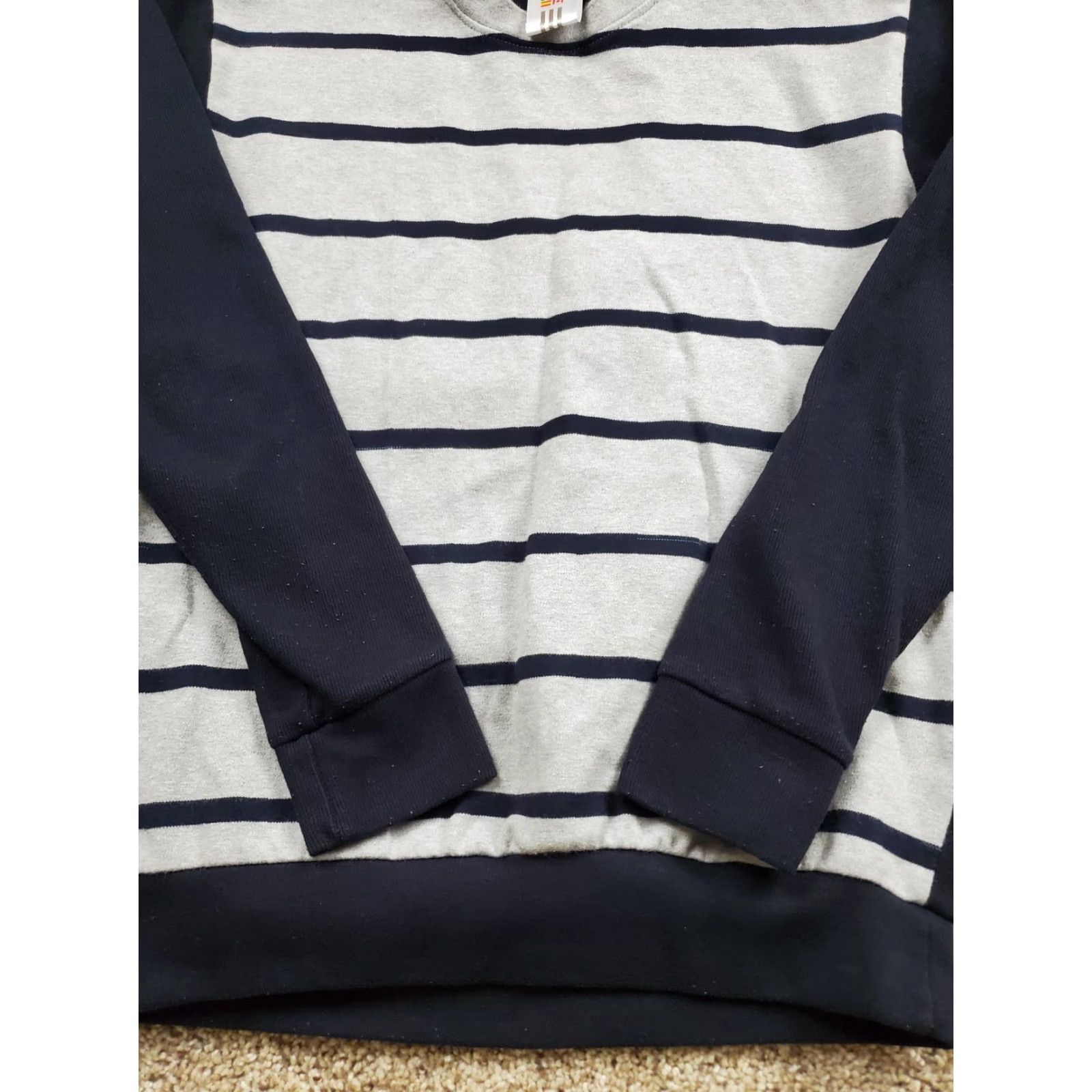 Adidas VINTAGE Adidas Sweater Mens Medium Striped Crewneck Pullover Long Sleeve Gray Knit Cotton Spandex Regular Casual Mens Size US M / EU 48-50 / 2 - 3 Thumbnail