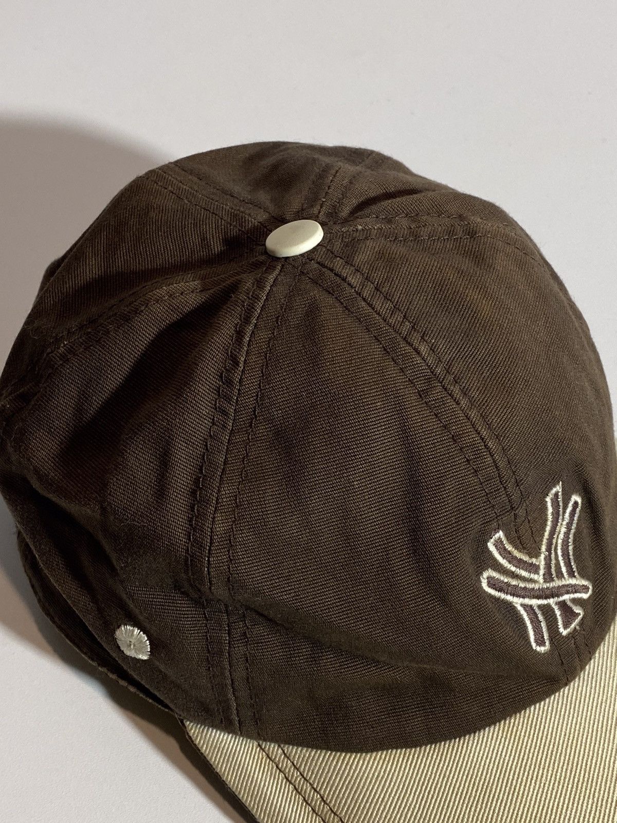 Vintage Vintage 90s New York Yankees hype y2k streetwear brown cap Size ONE SIZE - 5 Thumbnail