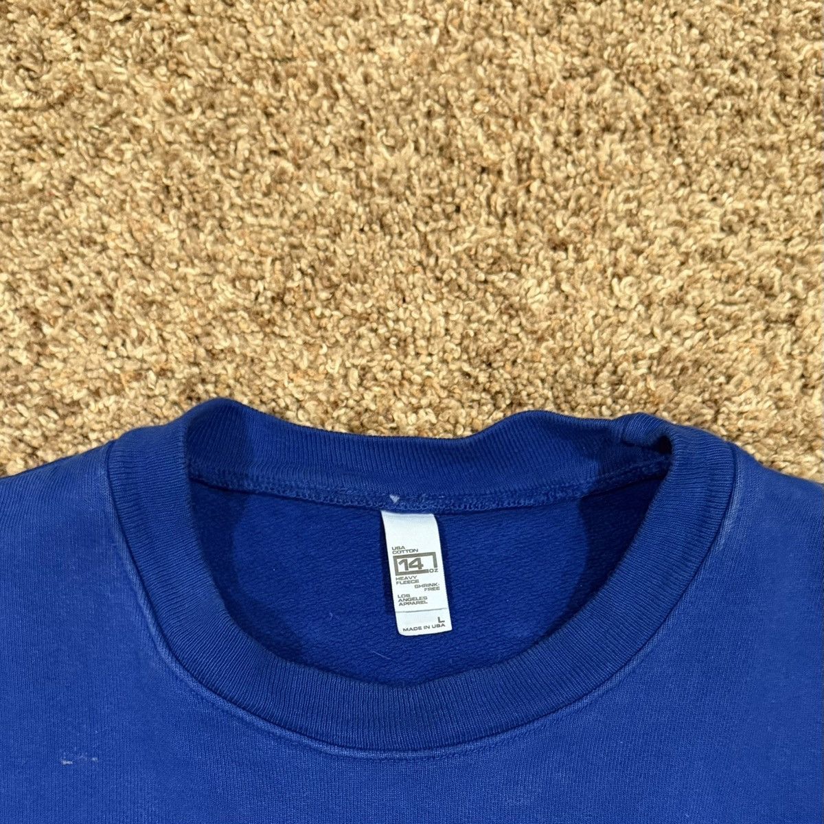 Los Angeles Apparel Vintage Military Patch Crewneck Sweatshirt LA Apparel Blue Size US L / EU 52-54 / 3 - 3 Thumbnail