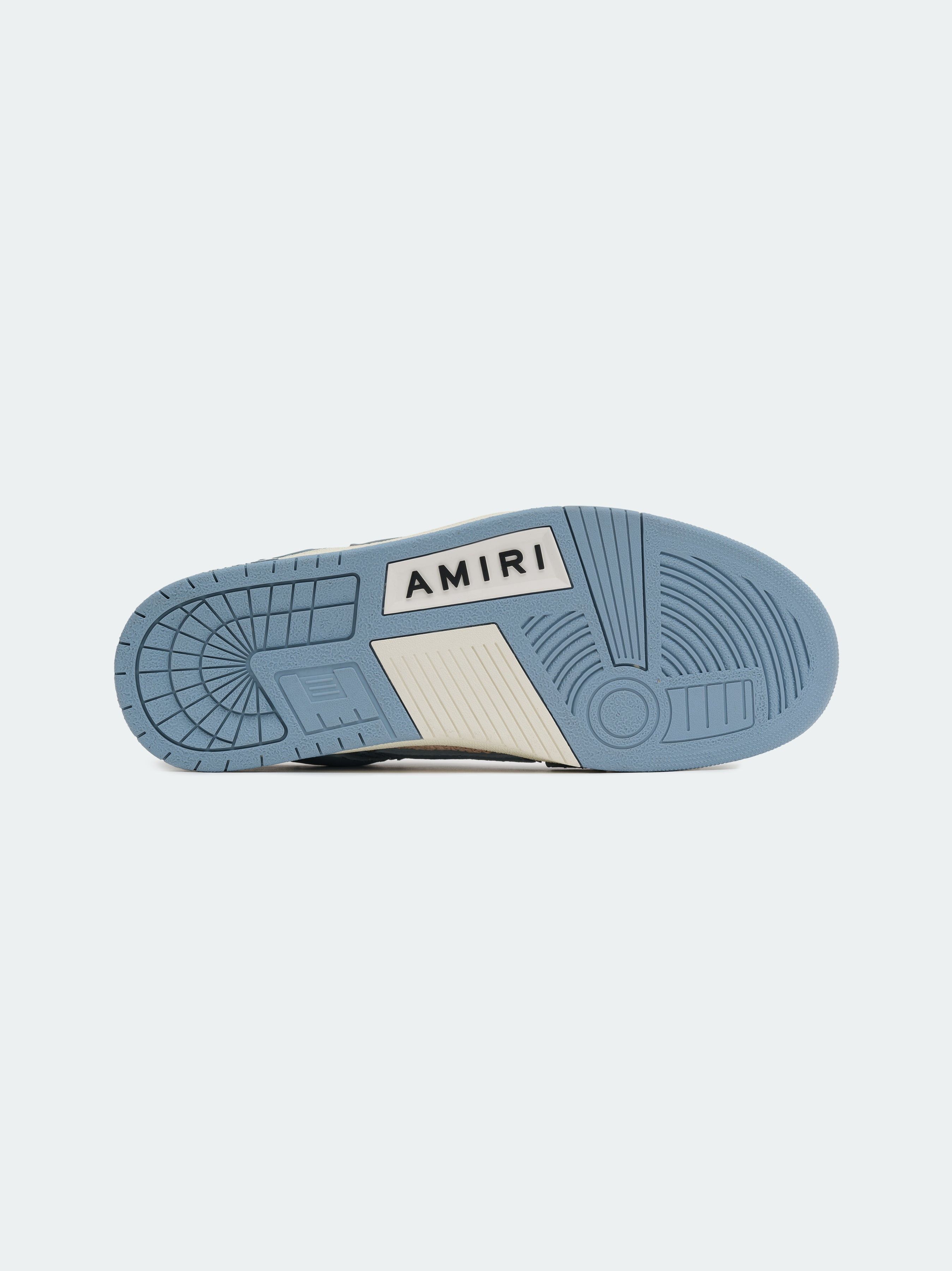 Amiri o1s1wg110425 Raffia Skelton Low-Top Sneakers in Blue/Beige Size US 8 / EU 41 - 5 Thumbnail