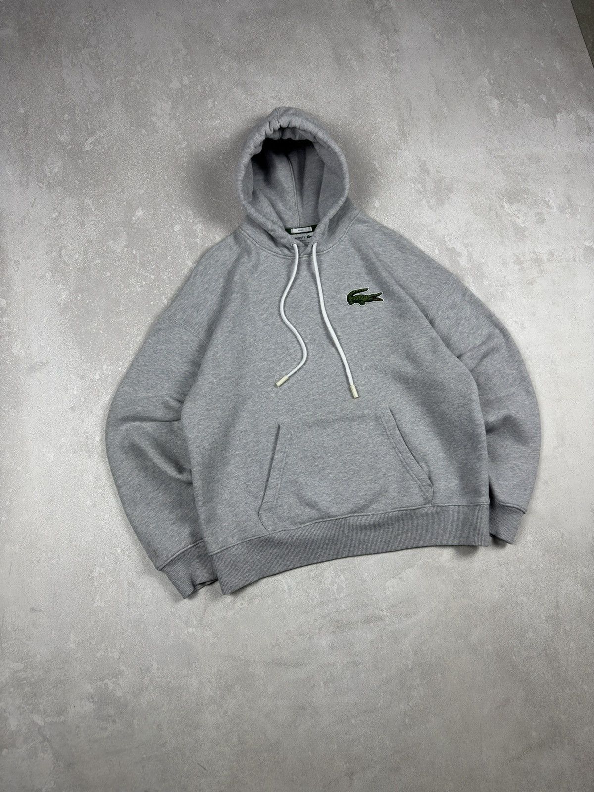 Lacoste Lacoste Lose Fit Gray Hoodie Logo Crocodile Organic Cotton Size US M / EU 48-50 / 2 - 2 Thumbnail