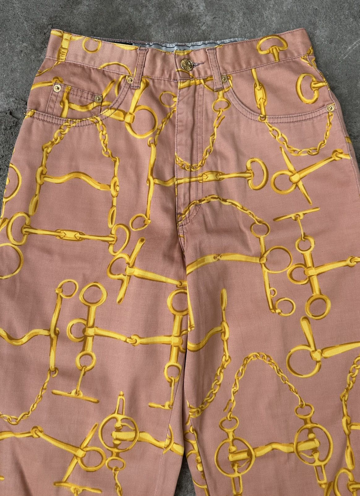 Gucci × Tom Ford Gucci - Tomford 1990 Horse Bit Logo High Waisted Coral Jeans Size 27" / US 4 / IT 40 - 3 Thumbnail