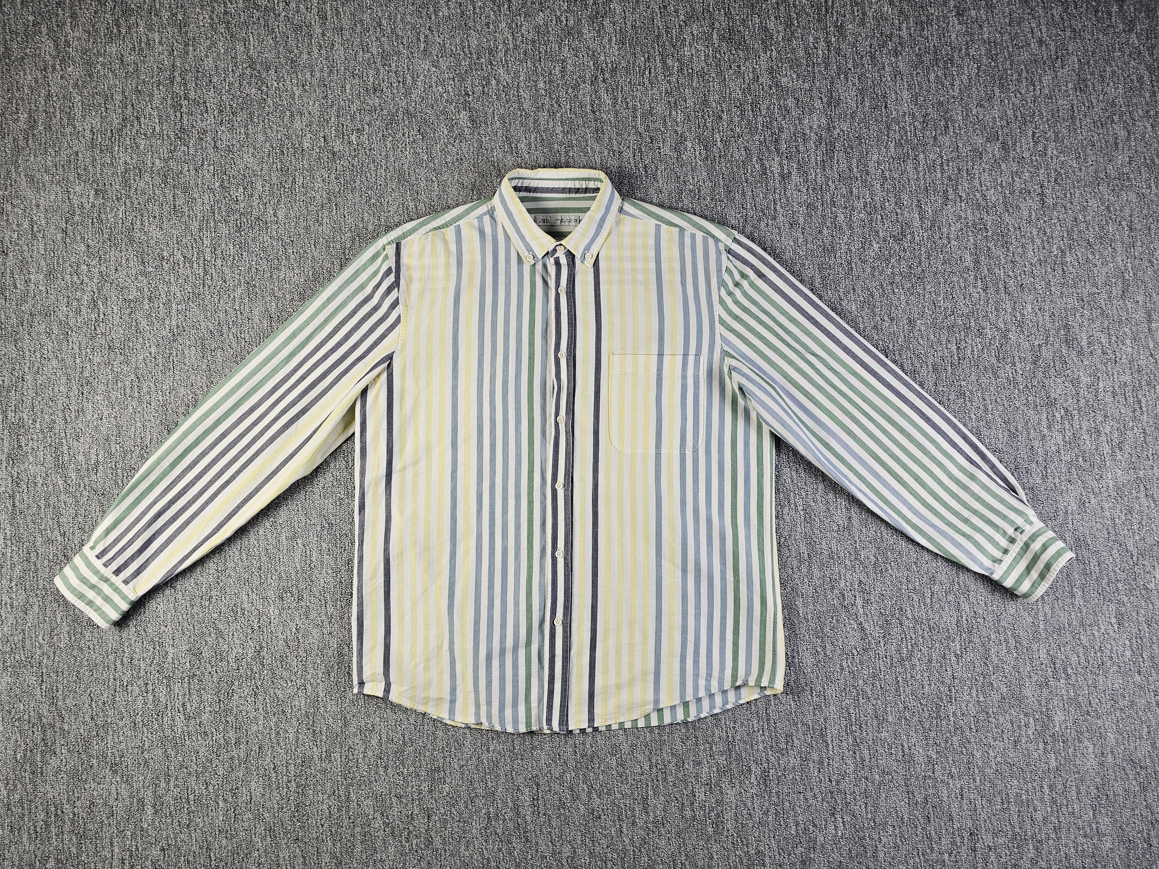 Zara Zara Man Colorful Stripe Long Sleeve Button Down Shirt Men L Size US L / EU 52-54 / 3 - 2 Thumbnail