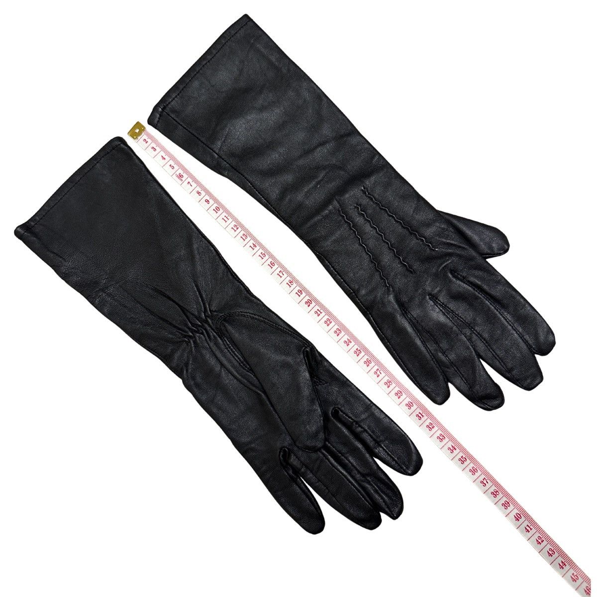 Other Women’s Long Leather Gloves S/M – Black Size ONE SIZE - 2 Thumbnail