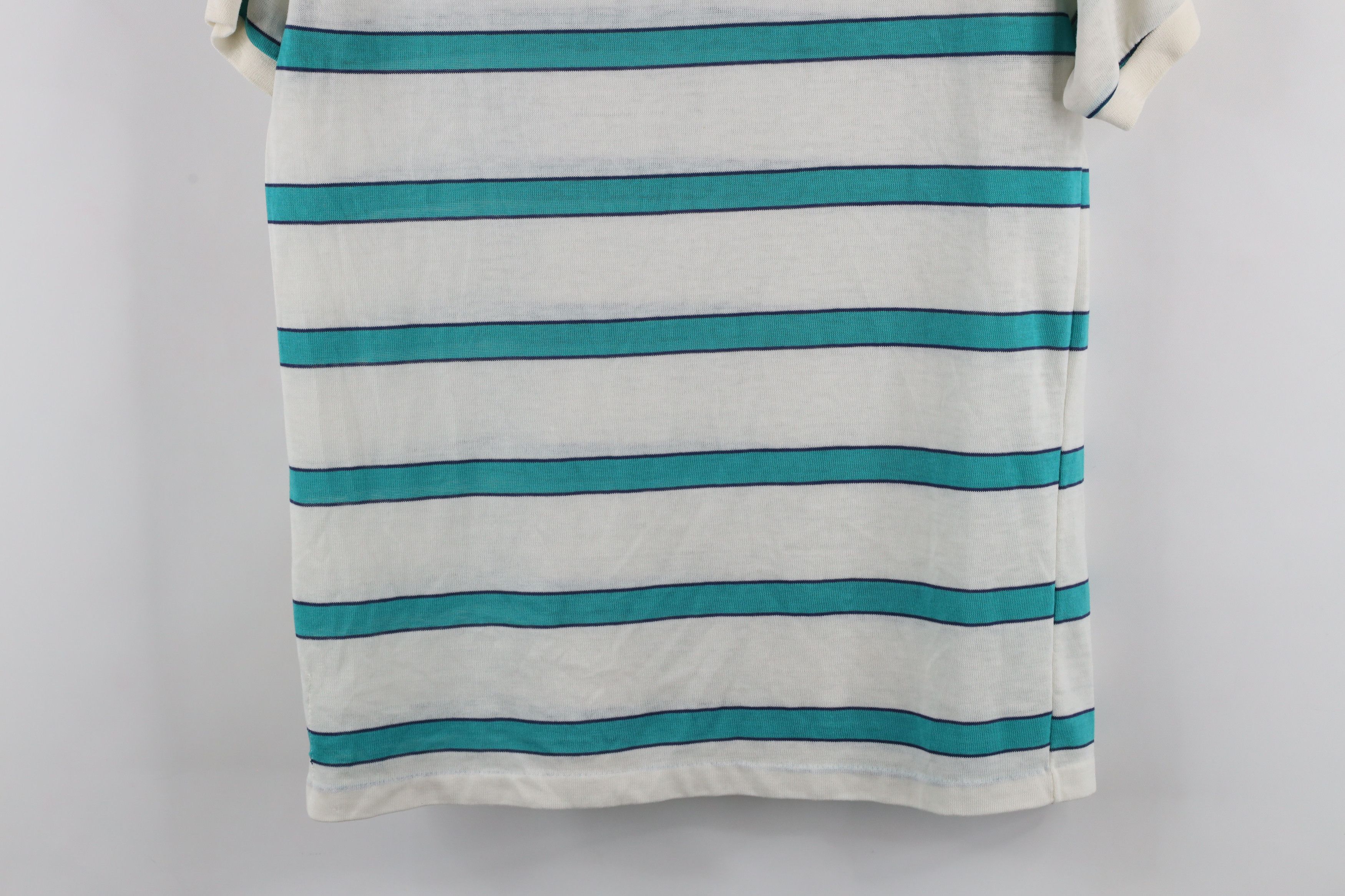 Vintage Vintage 70s Streetwear Sheer Thin Striped Polo Shirt USA Size US M / EU 48-50 / 2 - 11 Thumbnail