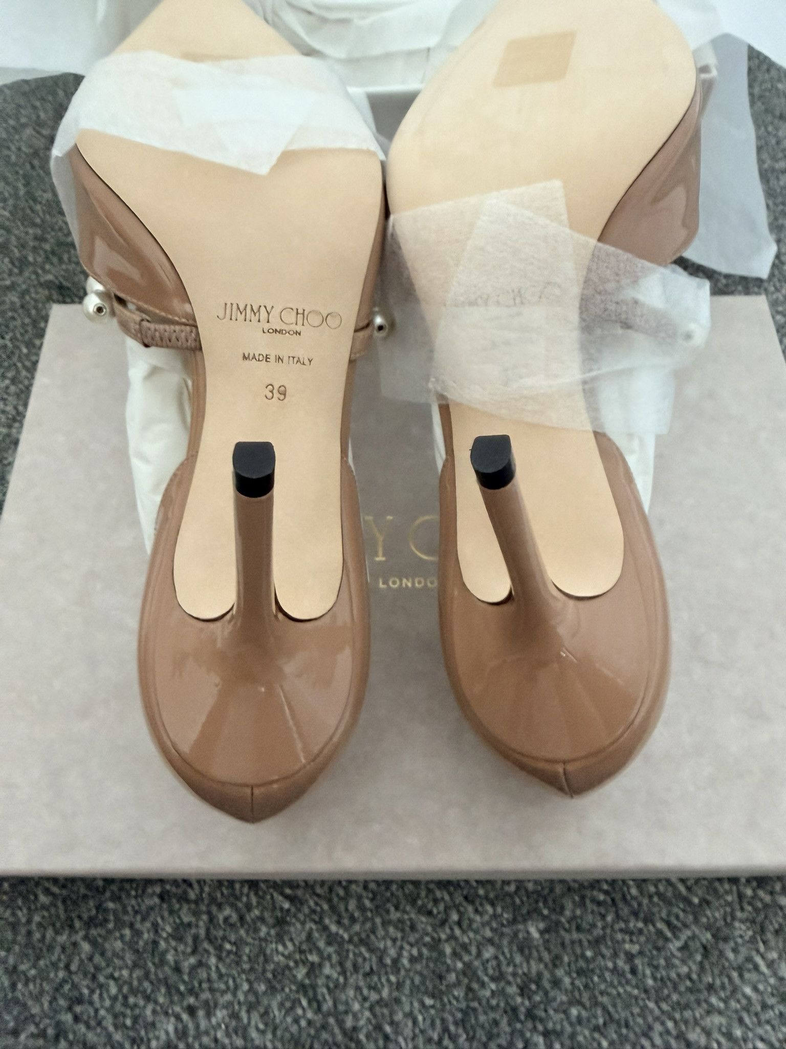 Jimmy Choo Jimmy Choo Aurelie 85 l 39 Ballet Pink/White Size US 9 / IT 39 - 3 Thumbnail
