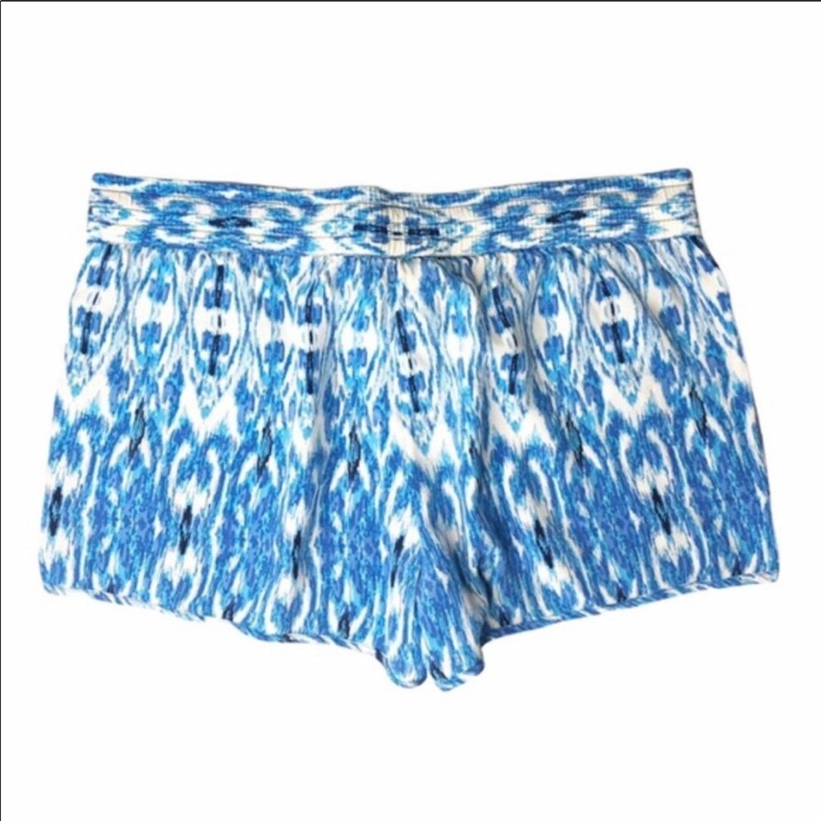 Joie JOIE Layana Printed Silk Drawstring Shorts Blue White Print Size 27" / US 4 / IT 40 - 3 Thumbnail