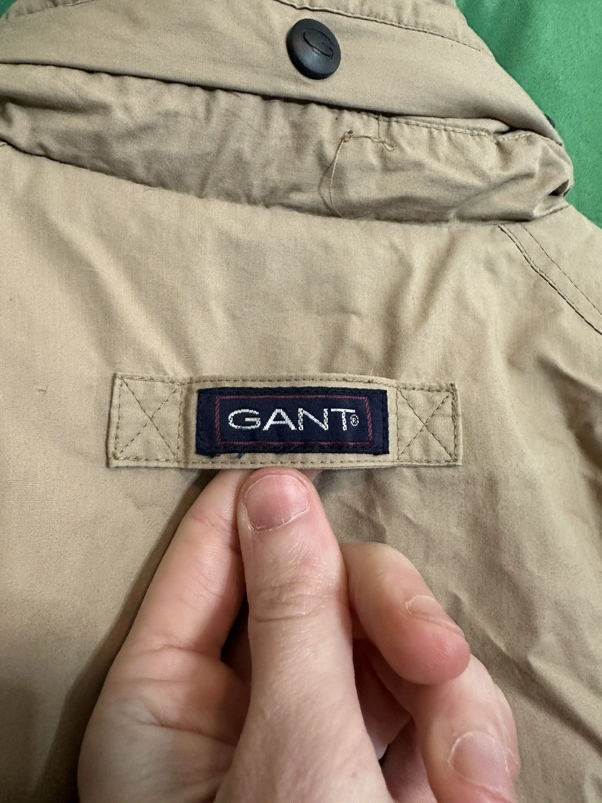 Gant Beige down waterfowl feather zip-up puffer coat Size US L / EU 52-54 / 3 - 7 Thumbnail