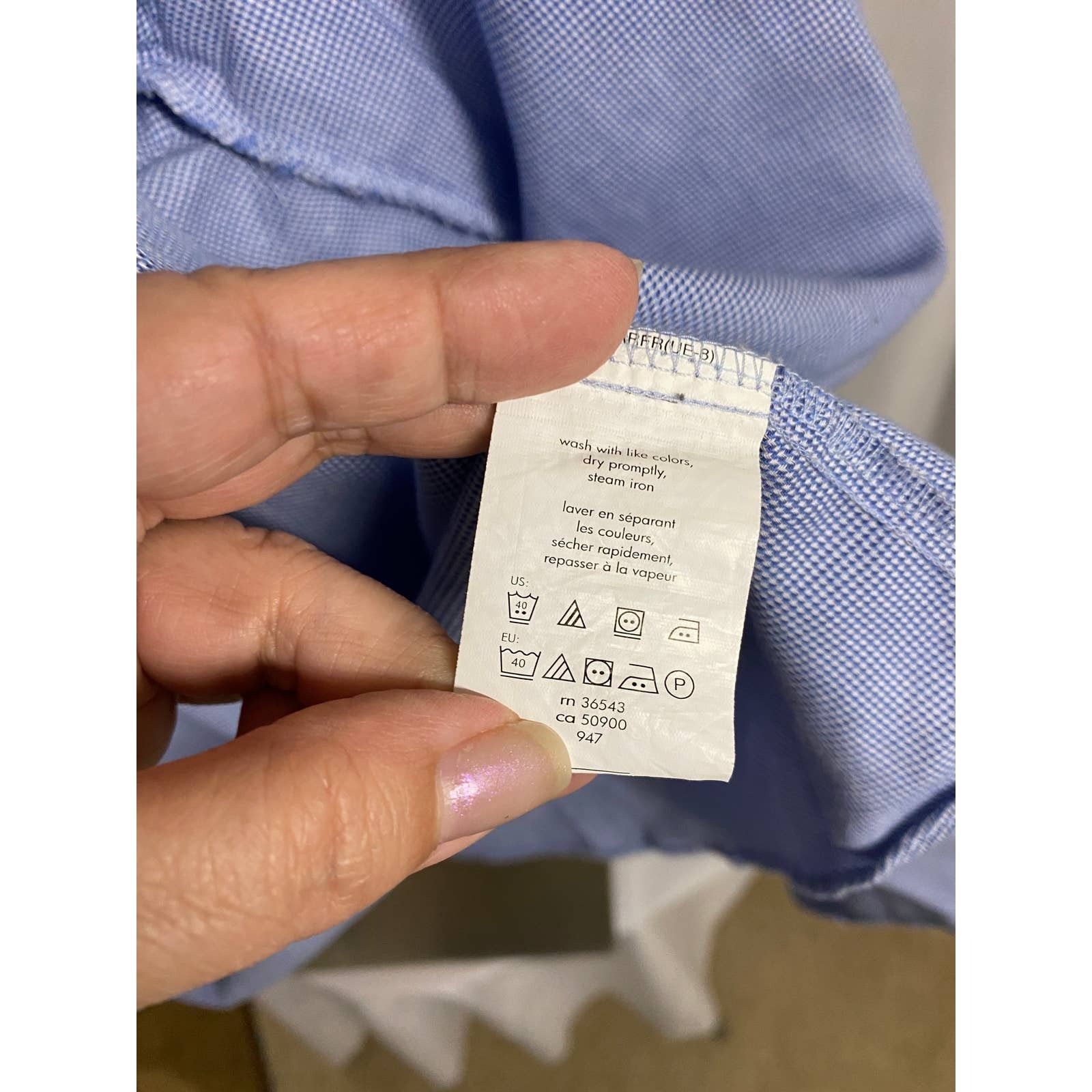 Van Heusen Van Heusen Fitted Long Sleeve Button Down Shirt - 17 34/35 Size US L / EU 52-54 / 3 - 6 Thumbnail