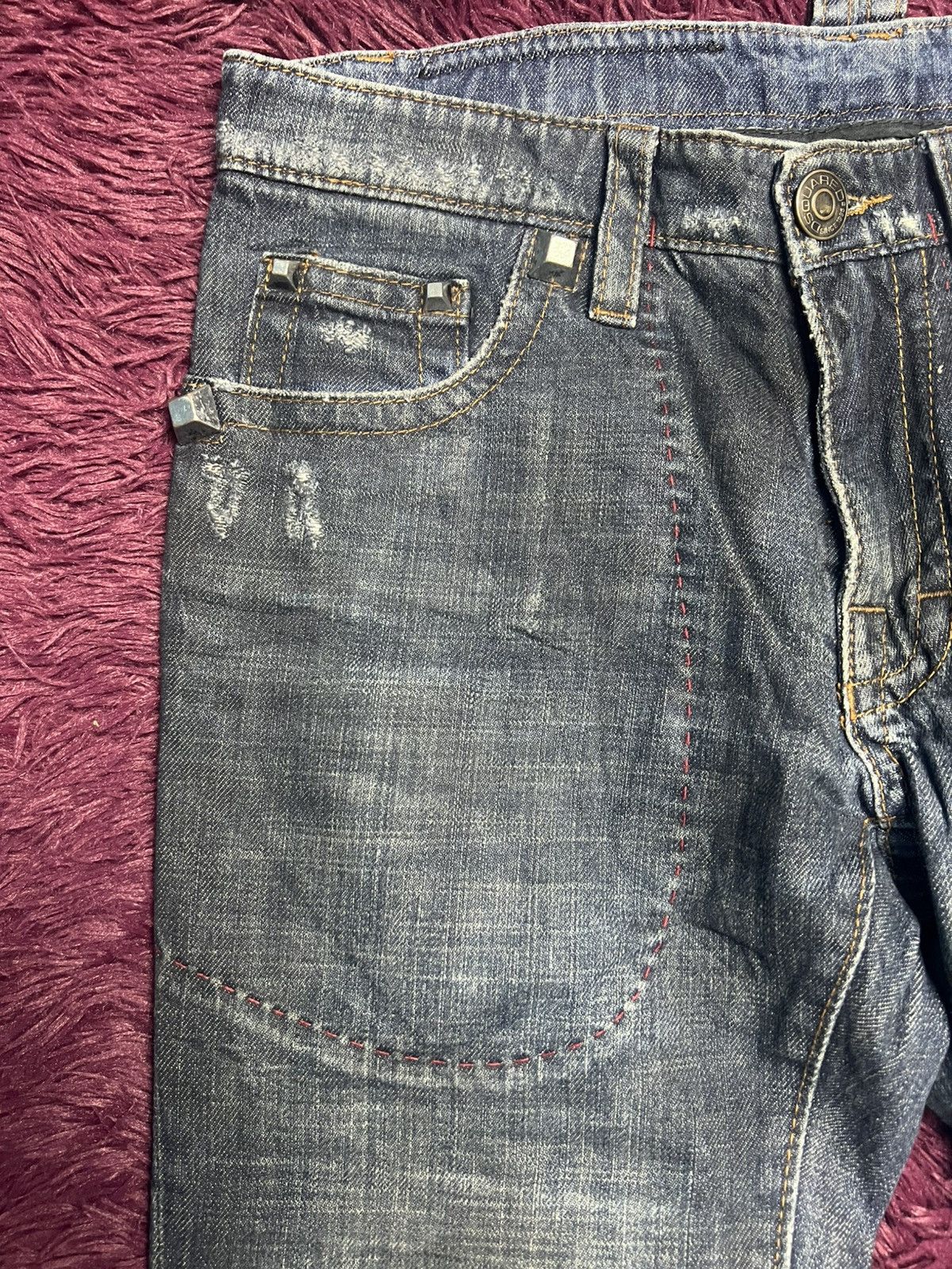 Dsquared2 DSQUARED2 "Faith" Distressed Denim Jeans (45) Size US 44 / EU 60 - 3 Thumbnail