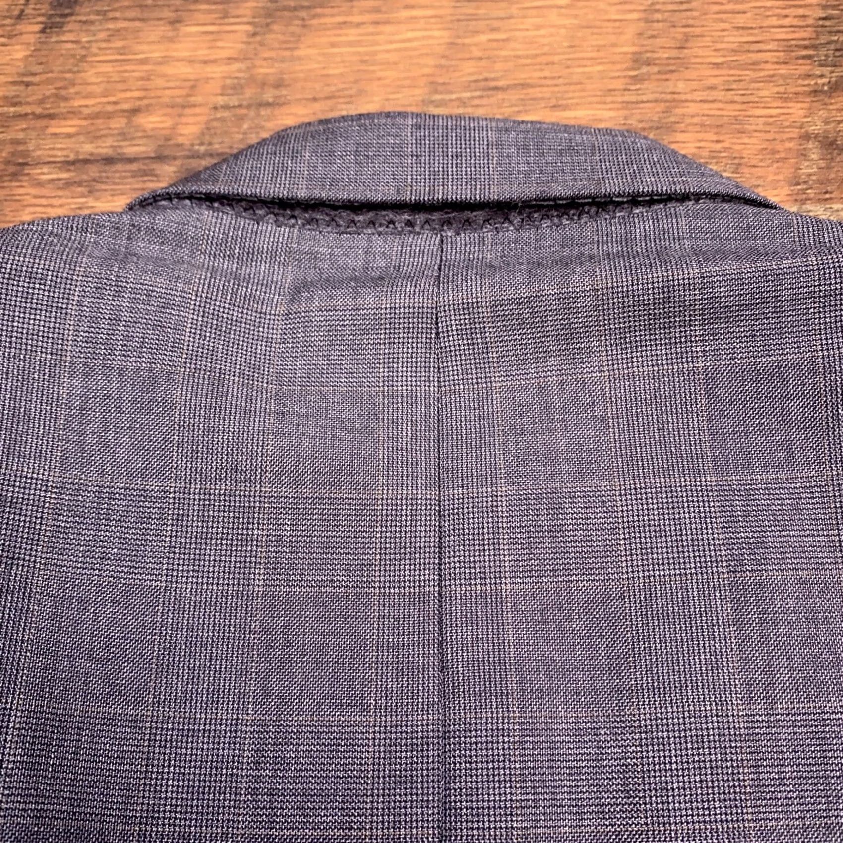 Hart Schaffner Marx VINTAGE Hart Schaffner Marx Suit Jacket Mens 42R Gray Blazer Plaid 90s Classic Wool Regular Notch Lapel 3-Button Sleeve Repair Size 42R - 6 Thumbnail