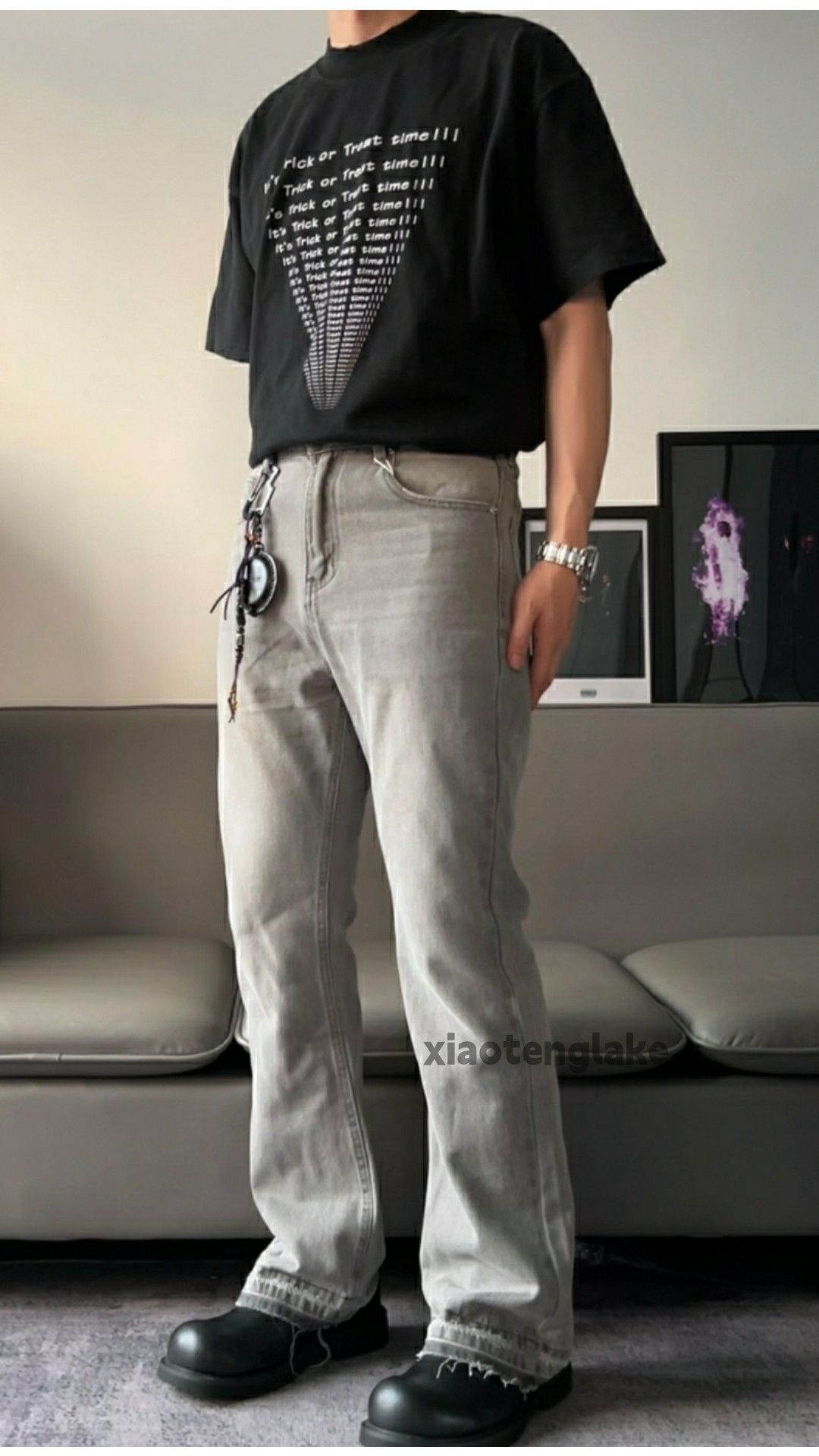 Jean × Vintage washed faded yuppie y2k punk grunge flared jeans Size US 30 / EU 46 - 3 Thumbnail