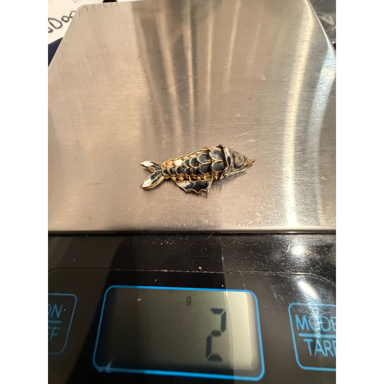Other Vintage Articulating Fish Pendant Charm Size ONE SIZE - 6 Thumbnail
