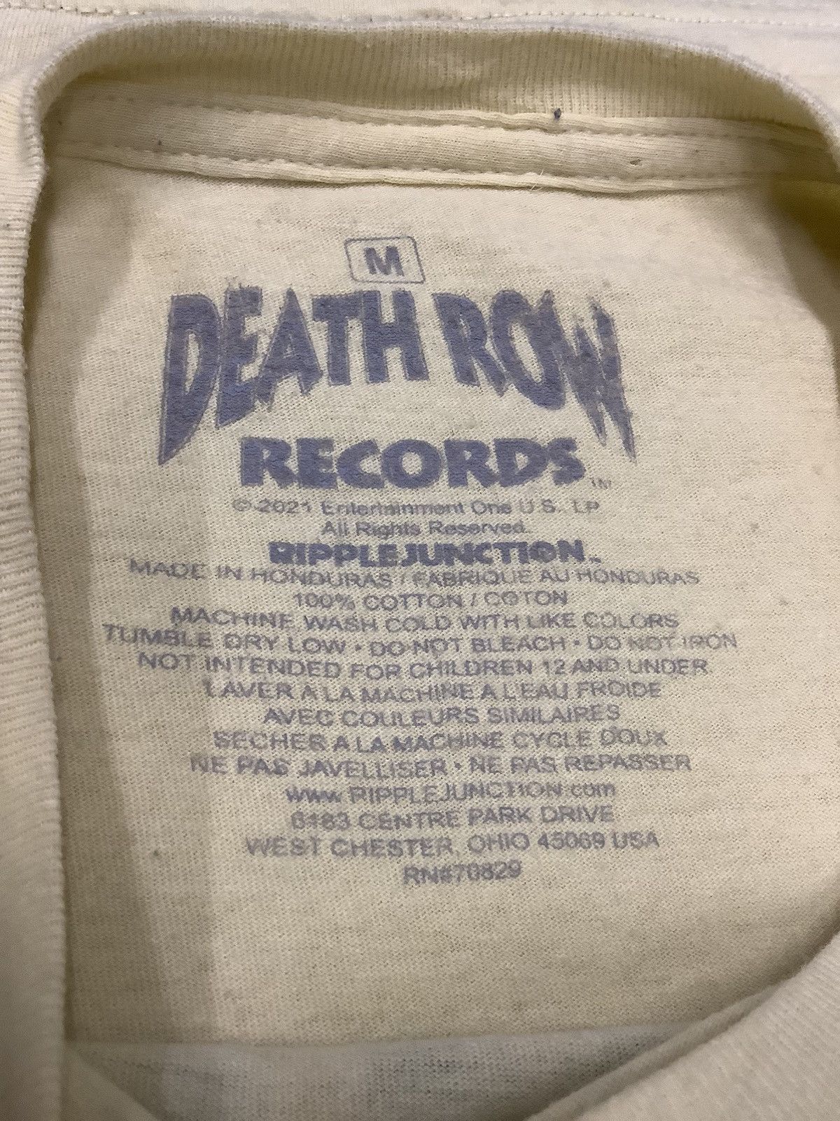 Death Row Records × Rap Tees DEATH ROW RECORD TEE Size US M / EU 48-50 / 2 - 14 Thumbnail