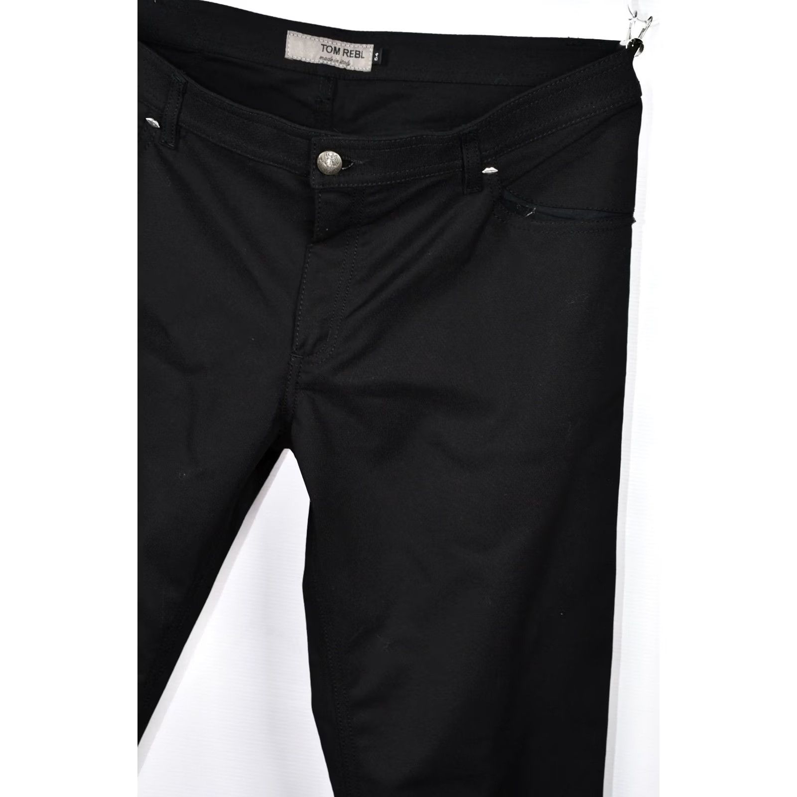 Vintage TOM REBL Pants Mens Black Cotton/Nylon 54 Size US 38 / EU 54 - 3 Thumbnail