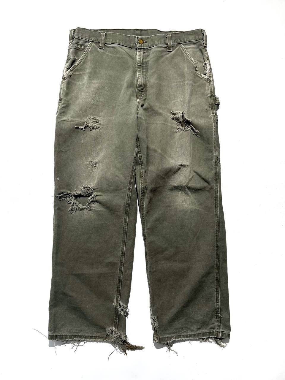 Carhartt Vintage Carhartt Distressed Workewear Olive Pants Size 36" / US 14 / IT 50 - 3 Thumbnail