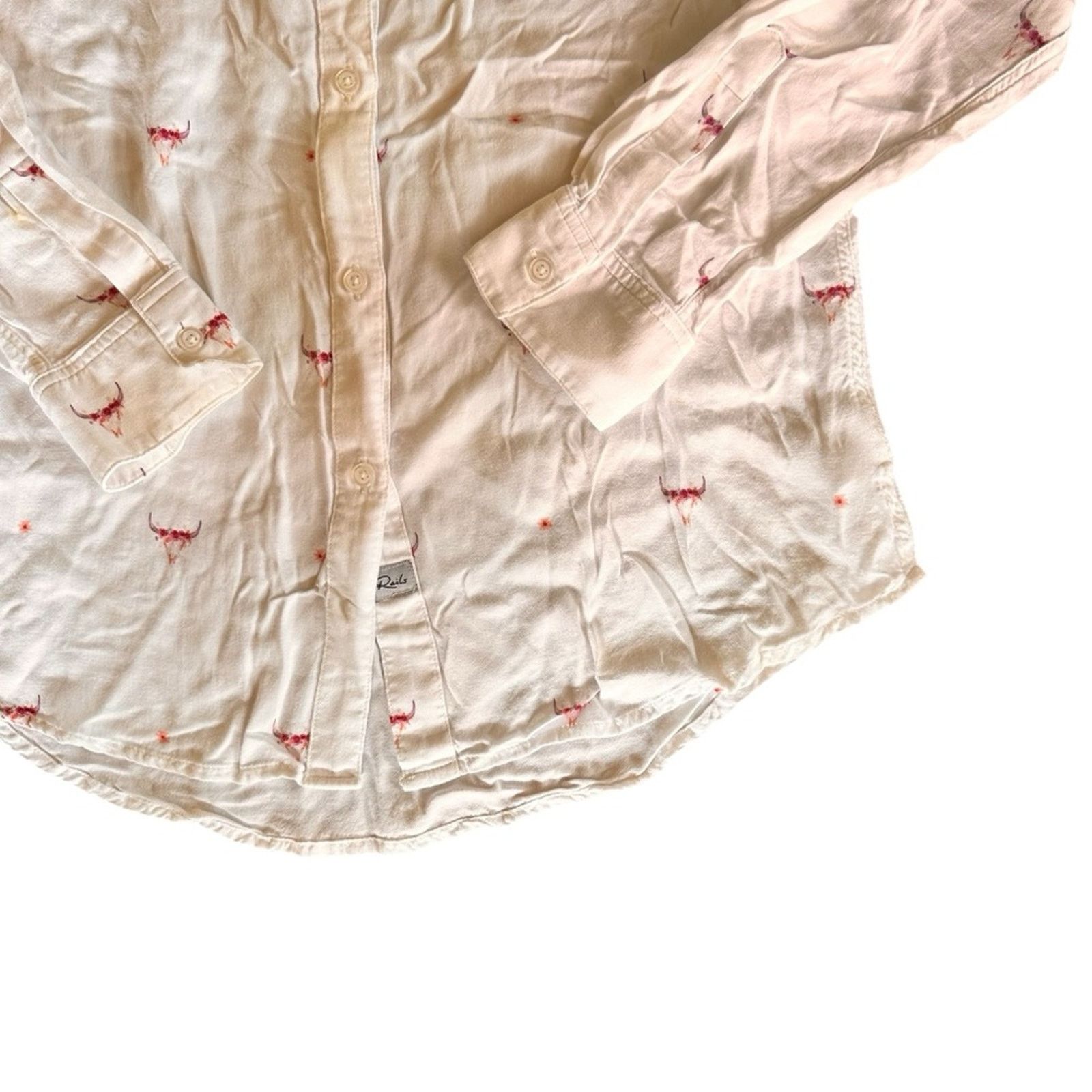 Rails Rails “Rocsi” Button Down in Indio Print – White – Size XS Size XS / US 0-2 / IT 36-38 - 3 Thumbnail