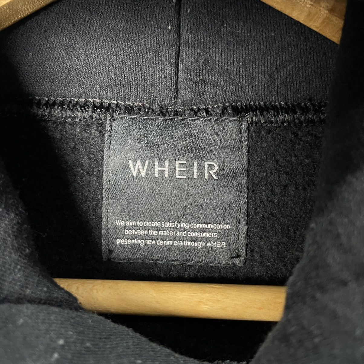 Japanese Brand WHEIR “Bobson” Graphic Pullover Hoodie – Black (Size M) Size US M / EU 48-50 / 2 - 7 Thumbnail
