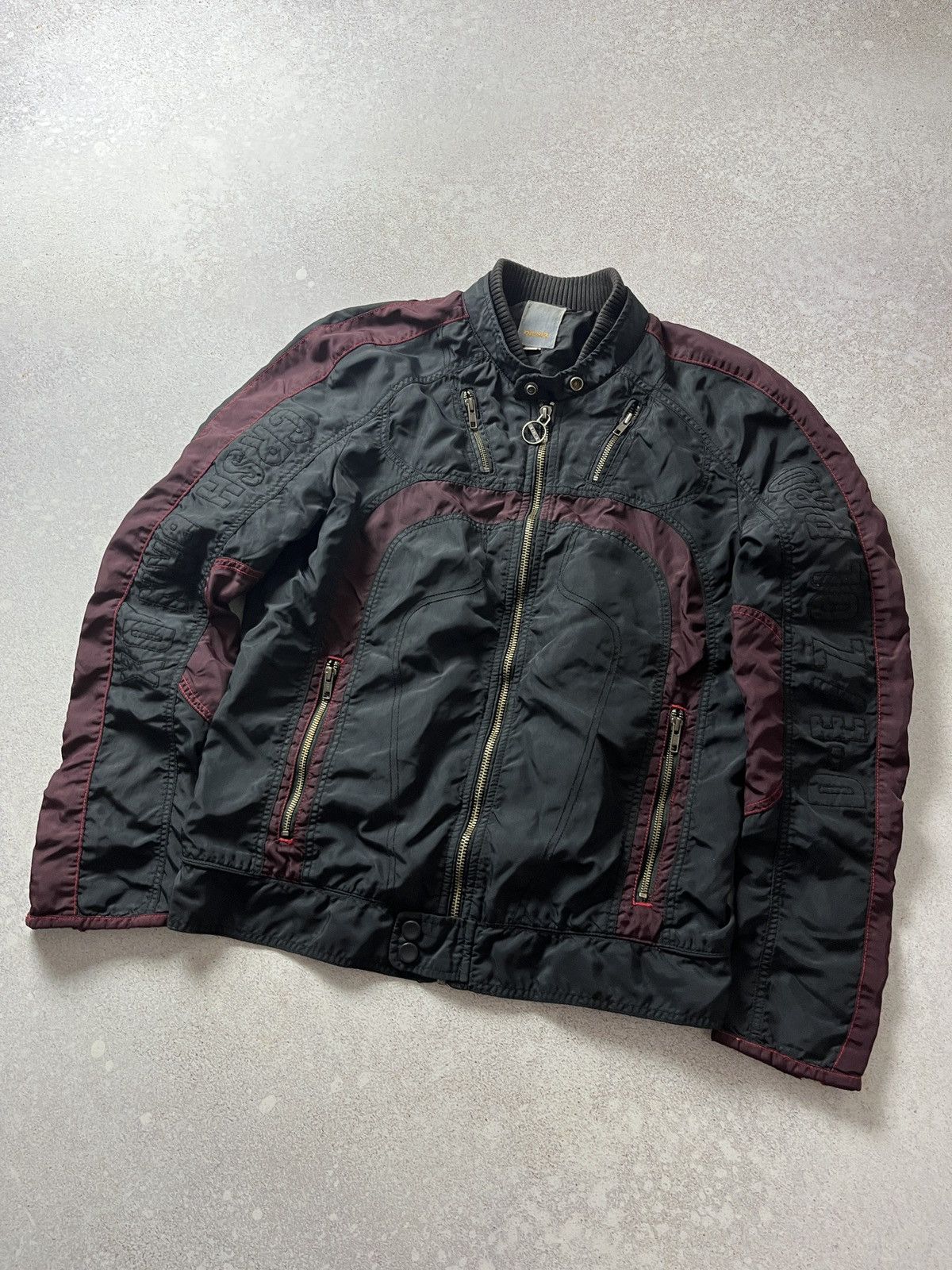 Diesel Vintage Diesel Black Red Nylon Racing Jacket Size US XL / EU 56 / 4 - 1 Thumbnail