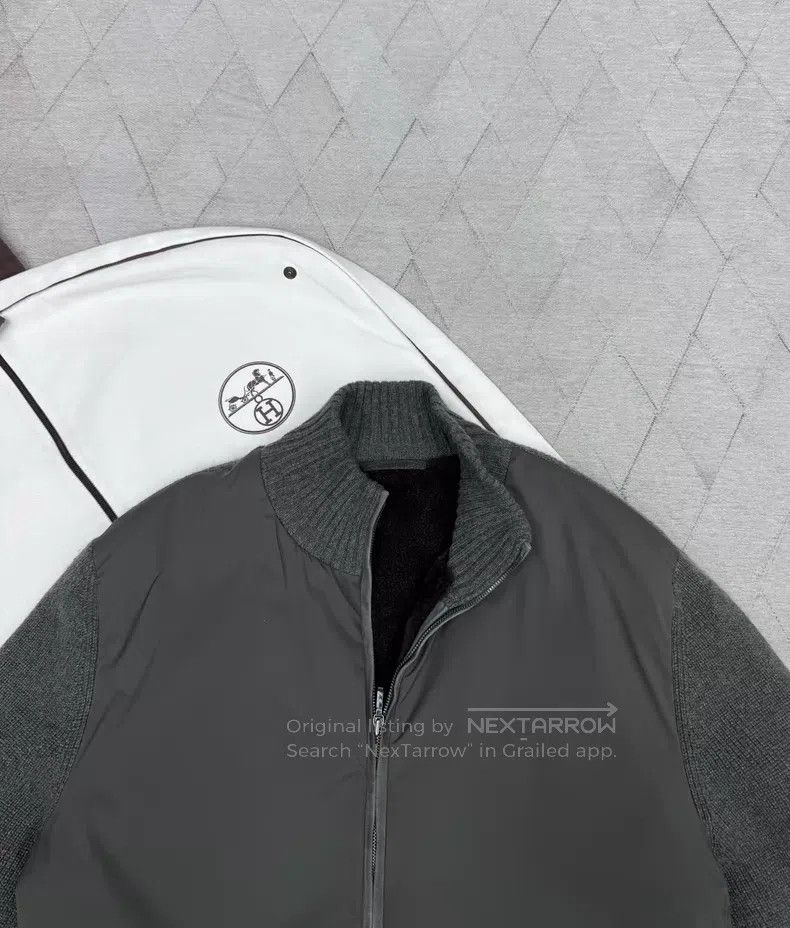 Loro Piana Loro Piana Baby Cashmere Blend Bomber Jacket, Strom System Size US M / EU 48-50 / 2 - 2 Thumbnail