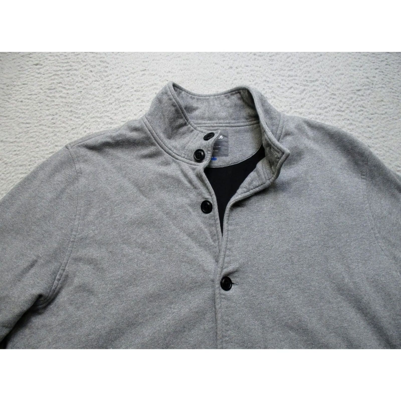 Bonobos Bonobos Jacket Mens L Gray Fleece Bomber Stand Collar Button Zip Pockets Slim Casual Travel Size US L / EU 52-54 / 3 - 2 Thumbnail