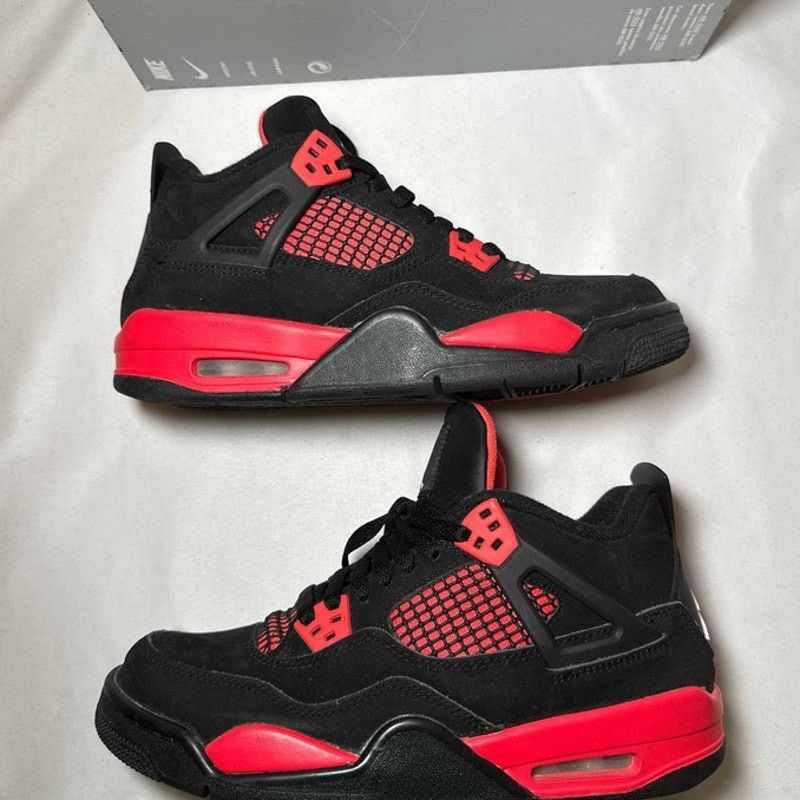Jordan Brand × Nike Size 7 - Nike Air Jordan 4 Retro GS Red Thunder Men's Shoes Size US 7 / EU 40 - 2 Thumbnail