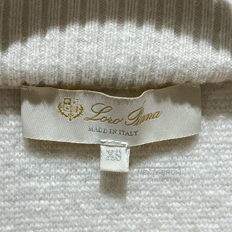 Loro Piana Loro Piana White Cashmere Half Zip Sweater Size XS / US 0-2 / IT 36-38 - 3 Thumbnail