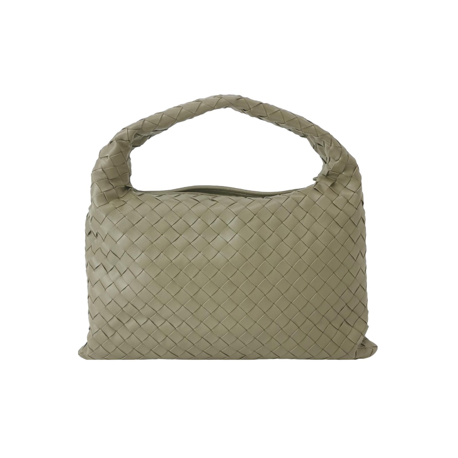 Bottega Veneta Hop Intrecciato Leather Handle Bag in Green, Women's