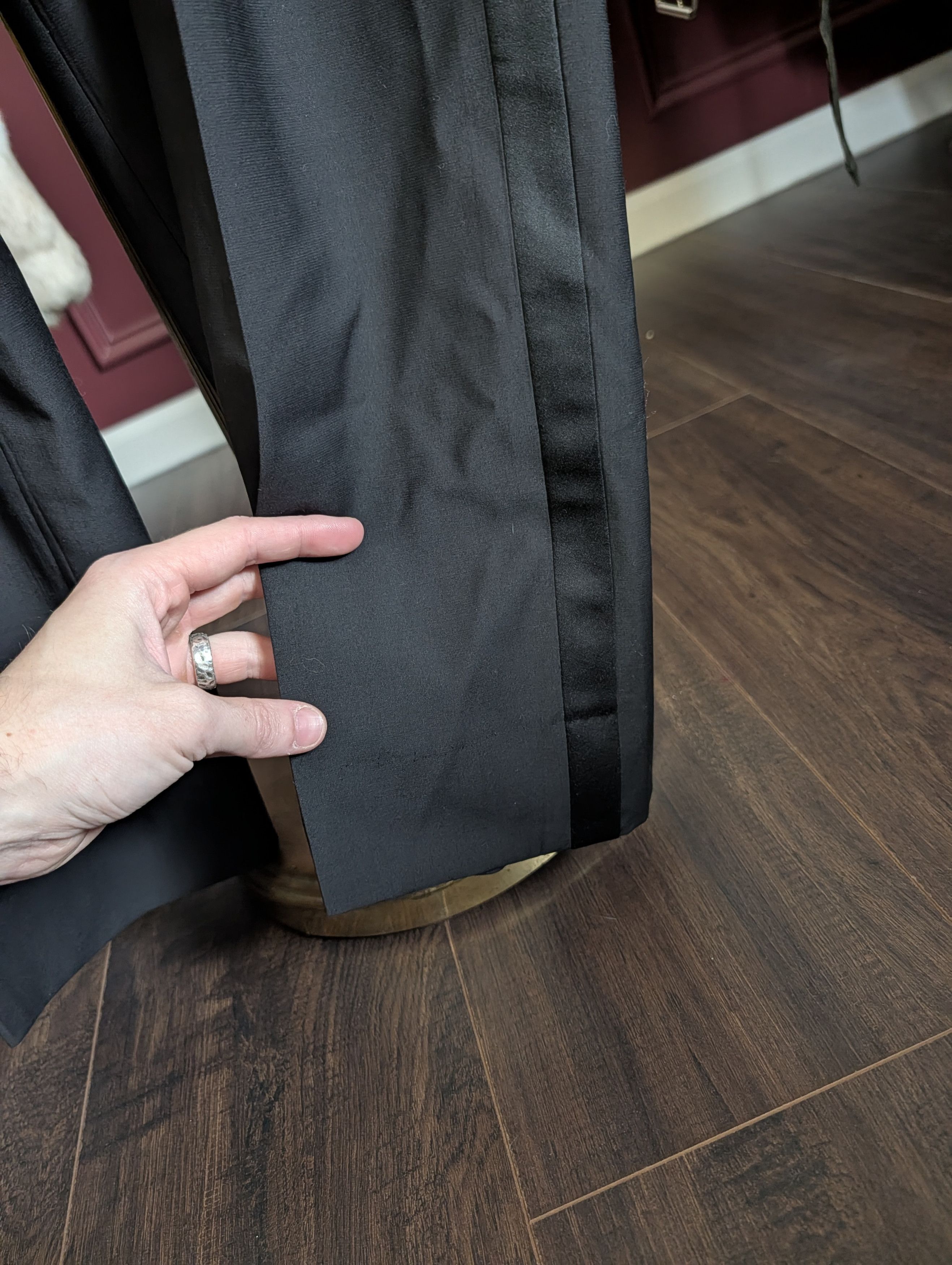 Brooks Brothers Golden Fleece Hand Tailored saying stripe tuxedo pants Size US 40 / EU 56 - 3 Thumbnail