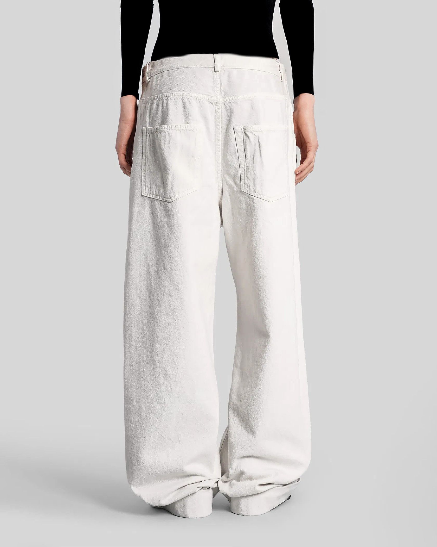 Ann Demeulemeester High Comfort Strap Trousers Denim Ivory Size US 34 / EU 50 - 2 Thumbnail