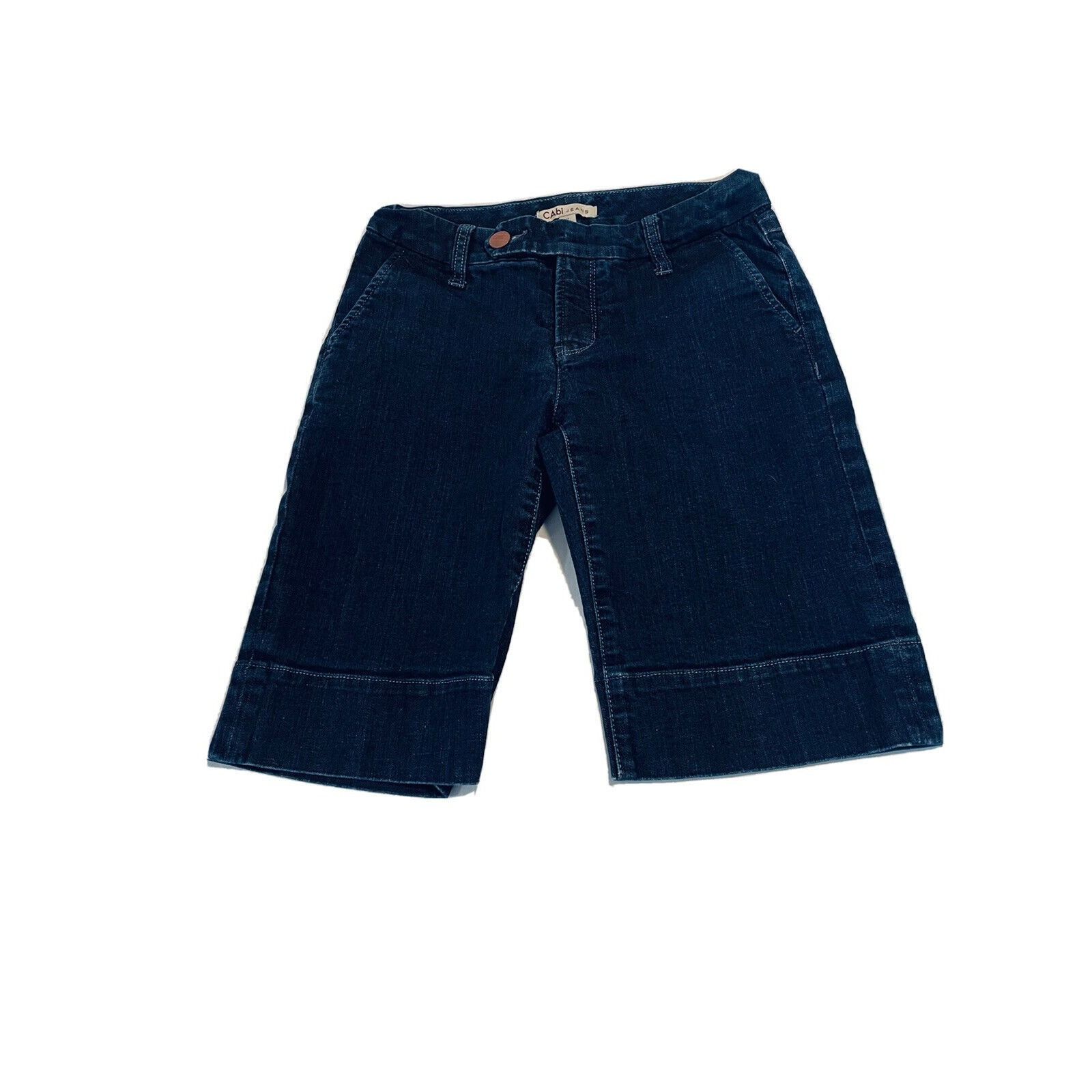 Other CAbi Jean Bermuda Shorts Women Size 2 Stretch Thick Denim Da Size 26" / US 2 / IT 38 - 2 Thumbnail