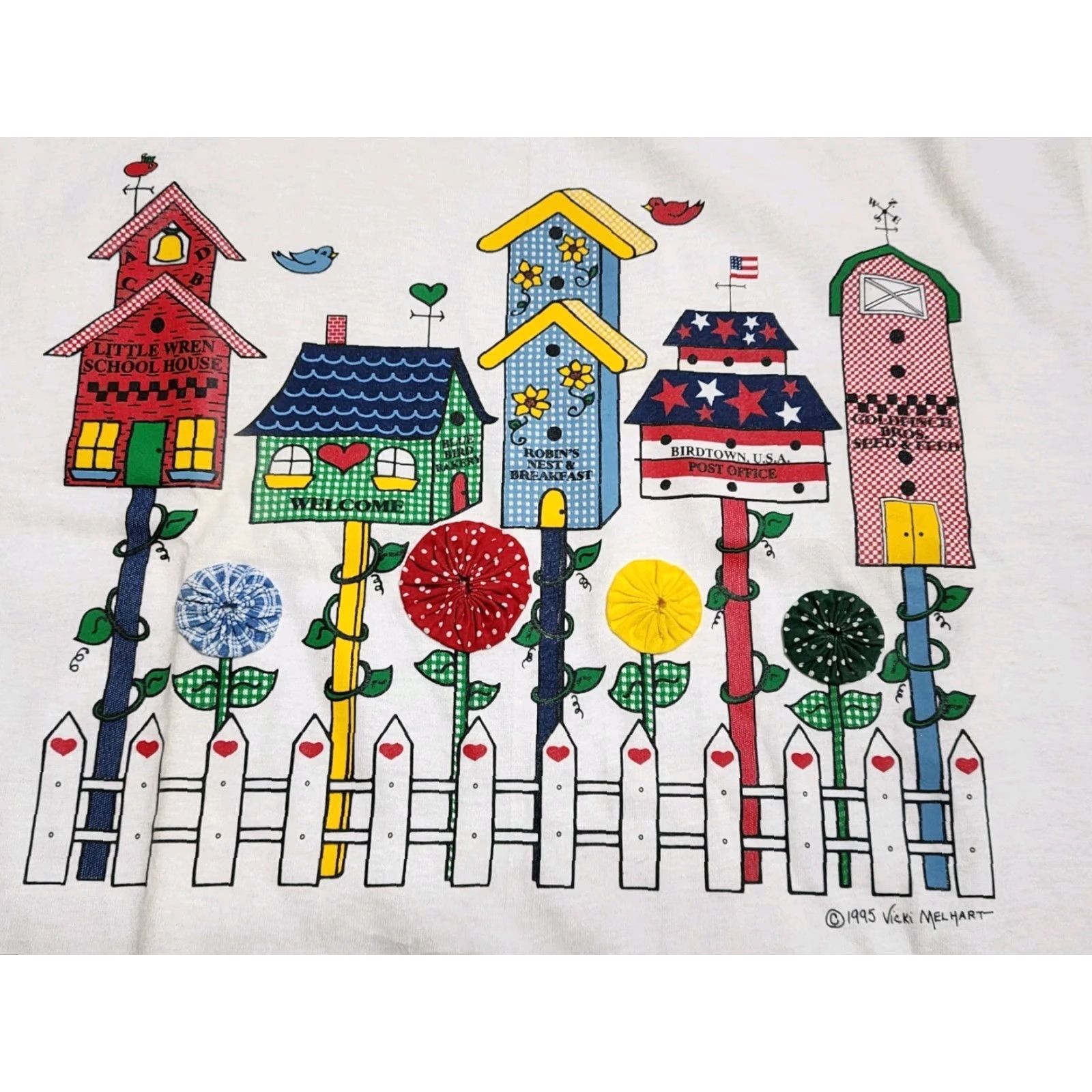 Vintage Vintage 1995 Alore Birdhouse Graphic T-Shirt Unisex Adults Medium White 90s Retro Crew Neck Short Sleeve Size US M / EU 48-50 / 2 - 5 Thumbnail