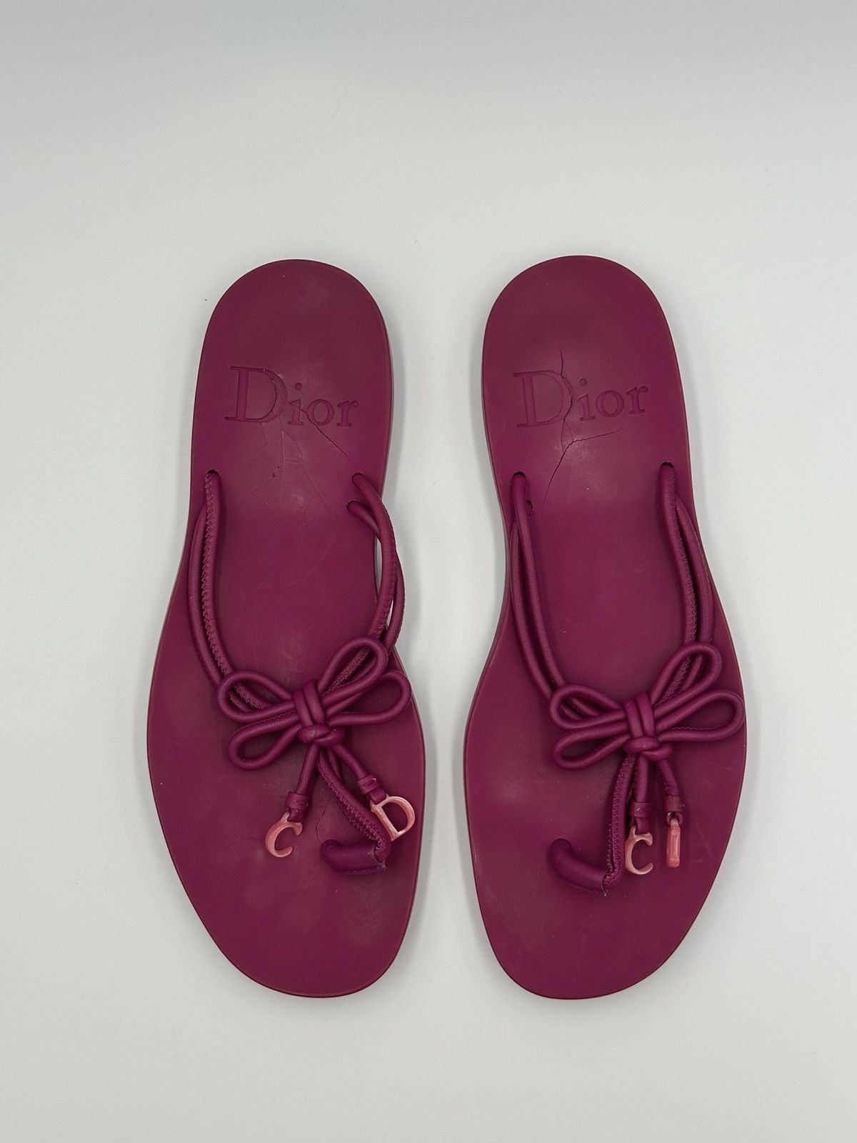 Dior Dior rubber flip flops thongs with box and dustbag Size US 6 / IT 36 - 2 Thumbnail