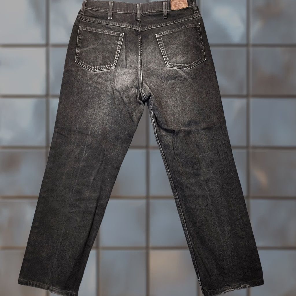 Vintage LL Bean Jeans 32x28 Black Classic Straight Mens Regular Cotton Zip Inseam 28s 32x28 Chores Workwear Outdoor Casual Size US 32 / EU 48 - 1 Thumbnail