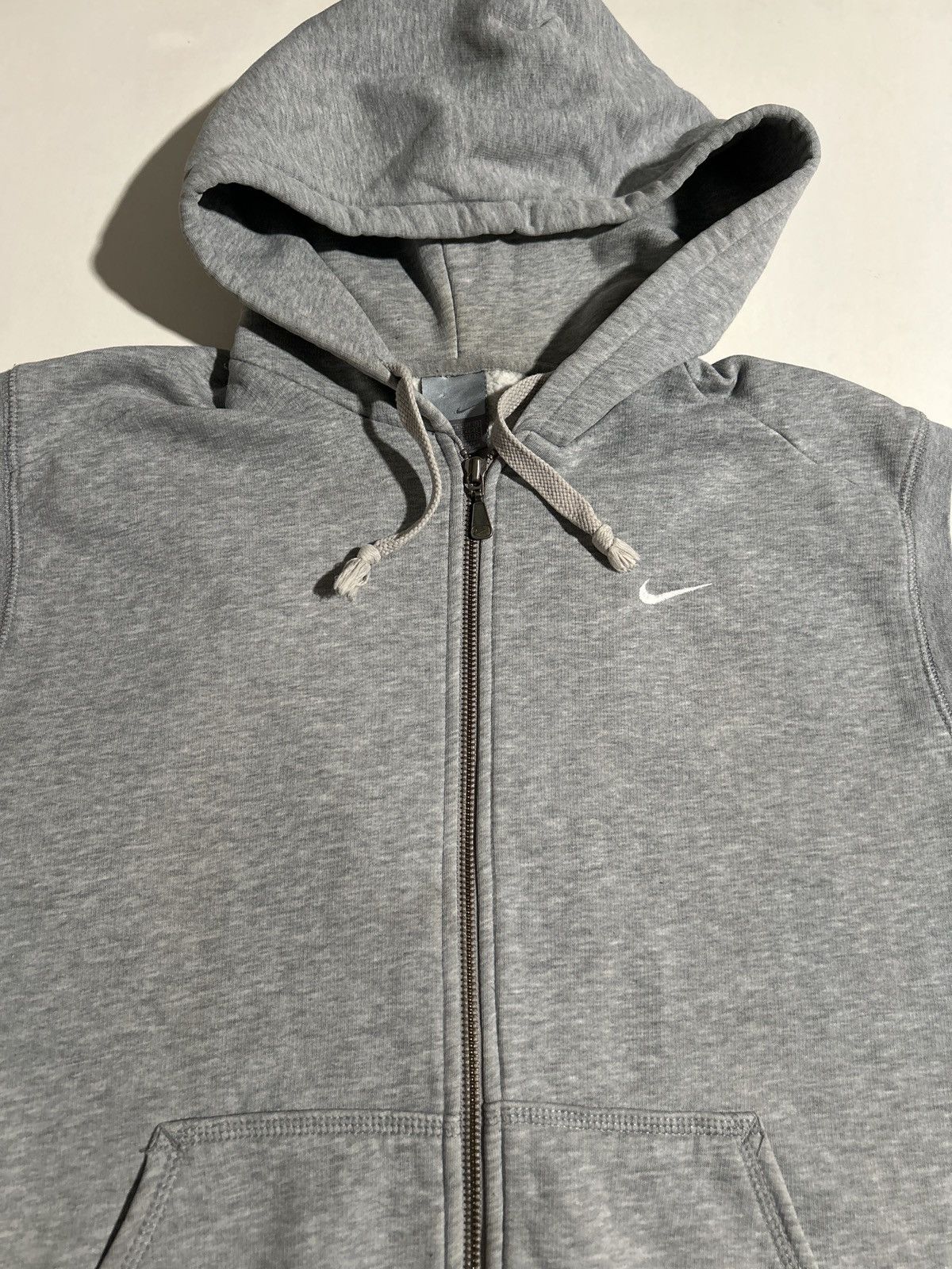 Nike Vintage Y2K Nike Mini Swoosh Hooded Vest Grey Size Medium Size US M / EU 48-50 / 2 - 2 Thumbnail