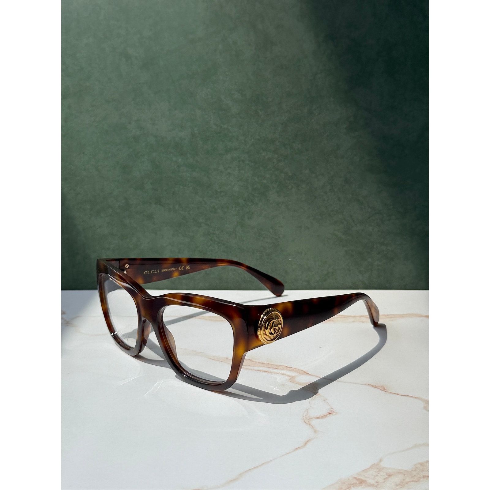 Gucci NEW Gucci GG1410O Havana Brown Cat Eye Eyeglasses Frames Size ONE SIZE - 4 Thumbnail