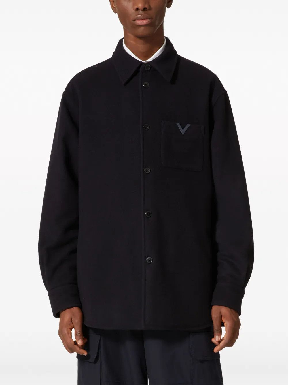 Valentino o1y0525 Logo Oversize Shirt in Black Size US XXL / EU 58 / 5 - 3 Thumbnail