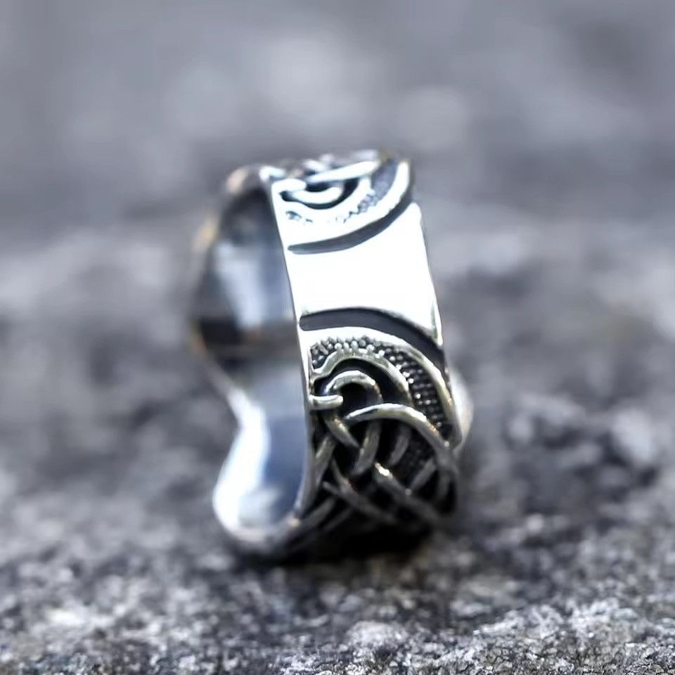 Jewelry Eagle Wings With Black Zircon Stones Ring Size ONE SIZE - 2 Thumbnail