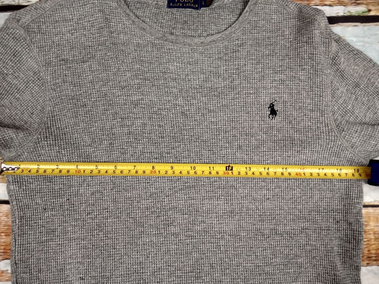 Polo Ralph Lauren Polo Ralph Lauren Waffle Knit Thermal Long Sleeve Shirt Grey Size US L / EU 52-54 / 3 - 6 Thumbnail