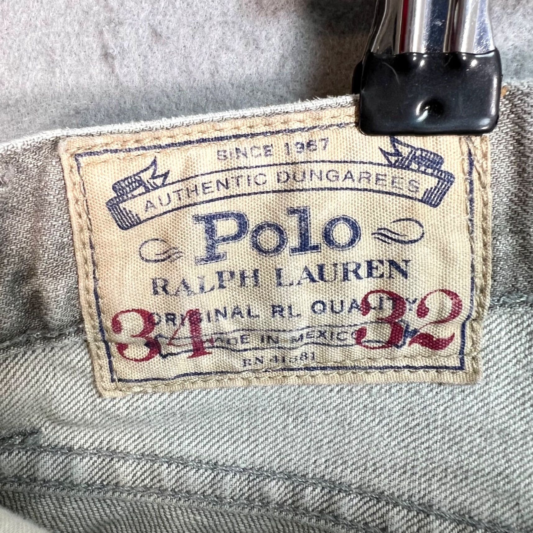 Polo Ralph Lauren Polo Ralph Lauren Mens Jeans Denim 34 X 32 Green Dungarees Straight Leg 5-Pocket Denim Jeans Size US S / EU 44-46 / 1 - 3 Thumbnail