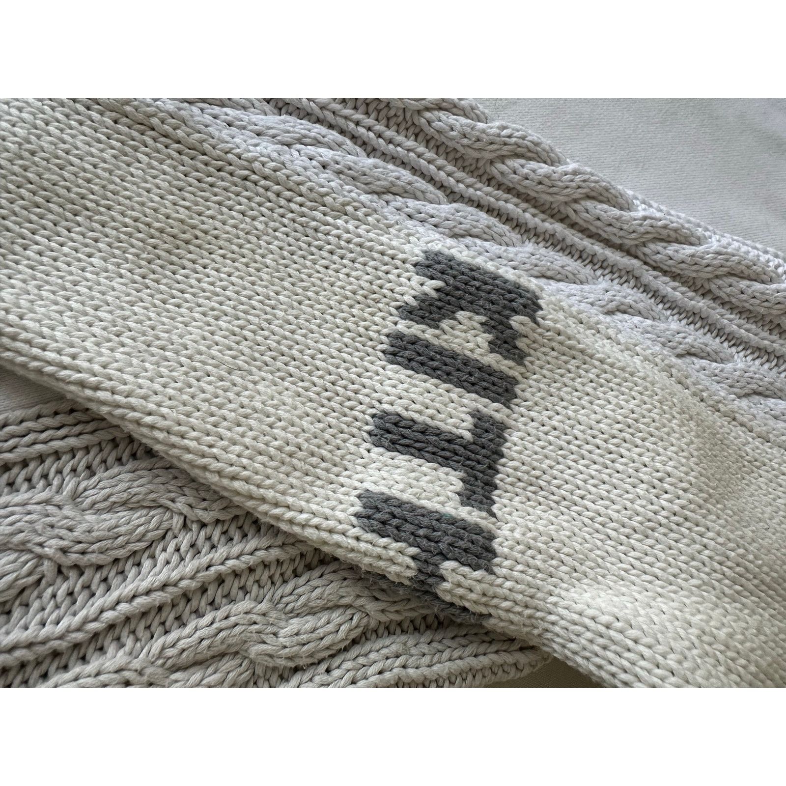 Kith Kith Adam Knit Hoodie White Grey Cable Fleece Sweatshirt M Size US M / EU 48-50 / 2 - 4 Thumbnail