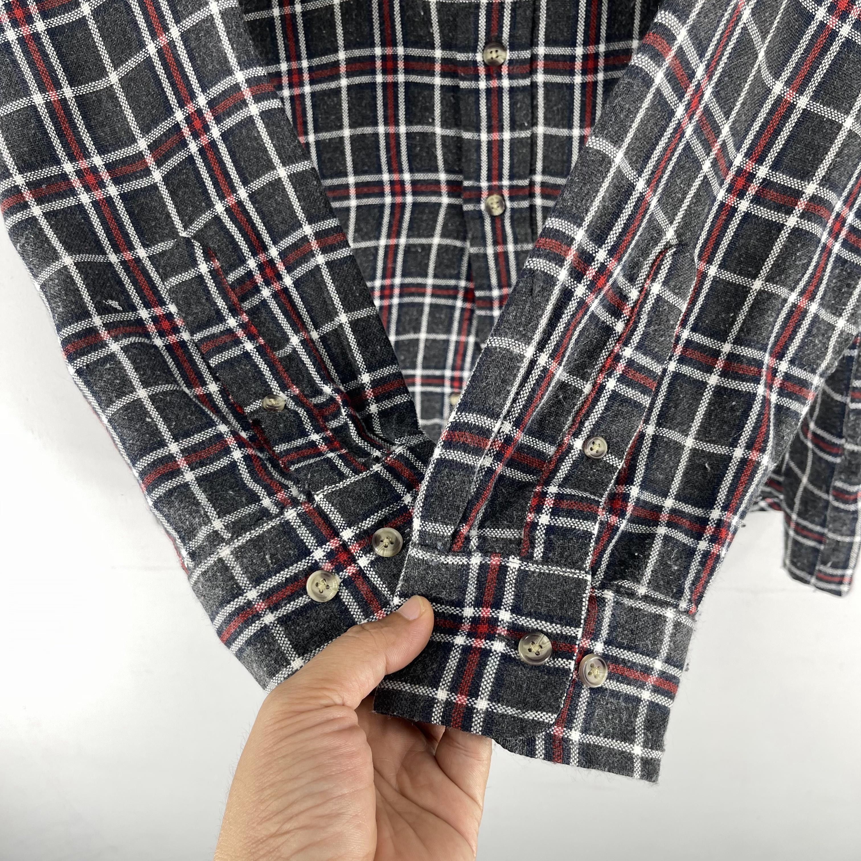 Flannel Vintage Plaid Checkered Tartan Black/Red Flannel Shirt Size US L / EU 52-54 / 3 - 5 Thumbnail