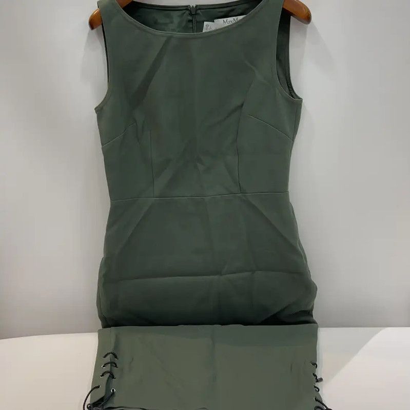 Max Mara MaxMara Women's Sleek Green Summer Dress 0089 Size S / US 4 / IT 40 - 1 Thumbnail