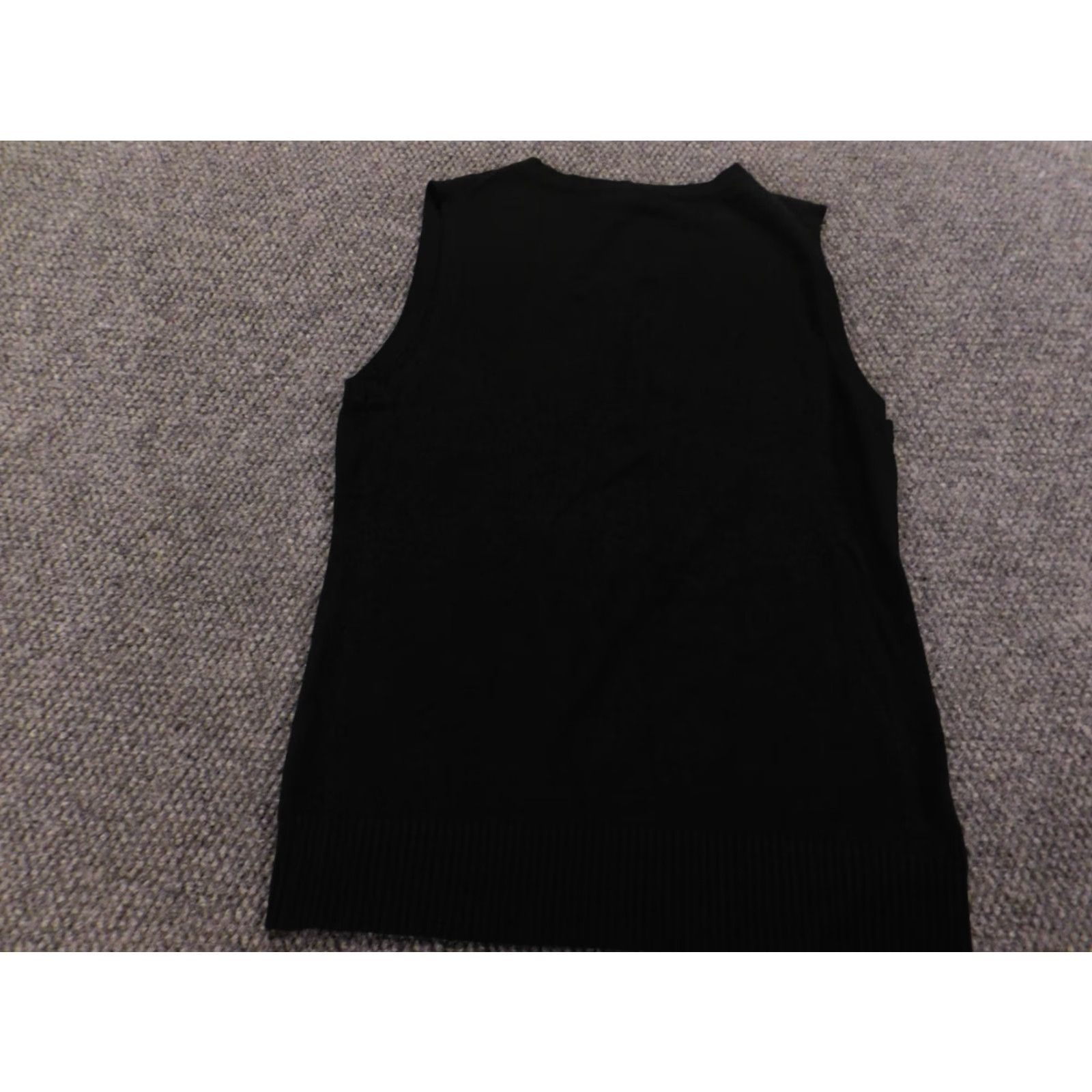 Vintage Audrey & Grace Blouse Shirts Womens L Black Crew Neck Pullover Knit Cotton Casual Stretch Regular Solid Button Vintage No Size L / US 10 / IT 46 - 7 Thumbnail